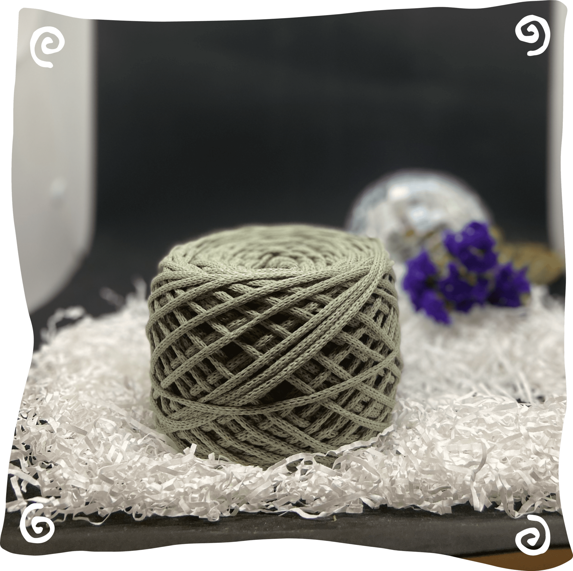 Шнур ХБ вязаный 3 мм, 180г, 100м,  133 - светлый хаки