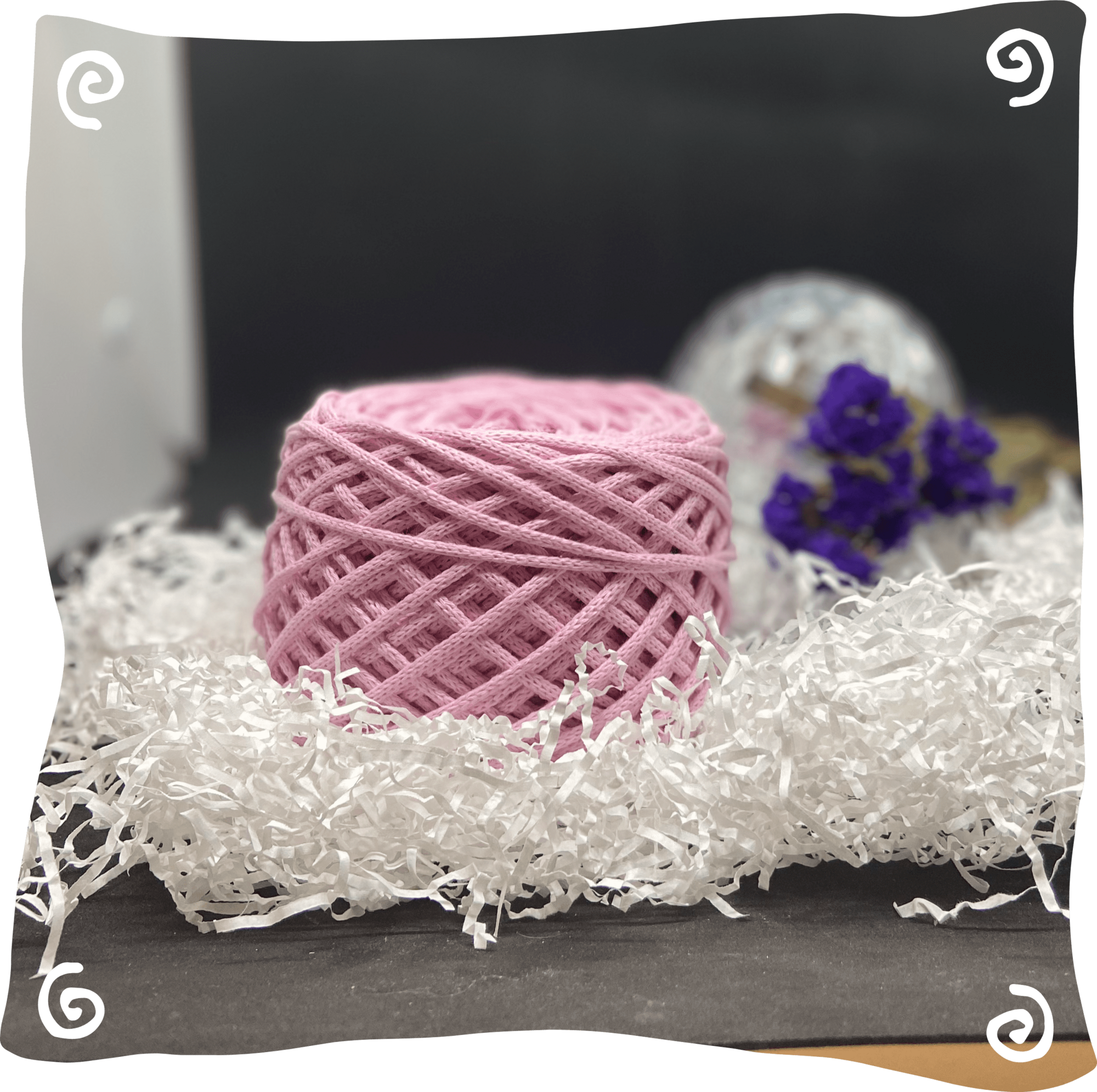 Шнур ХБ вязаный 3 мм, 180г, 100м,  130 - светло-розовый