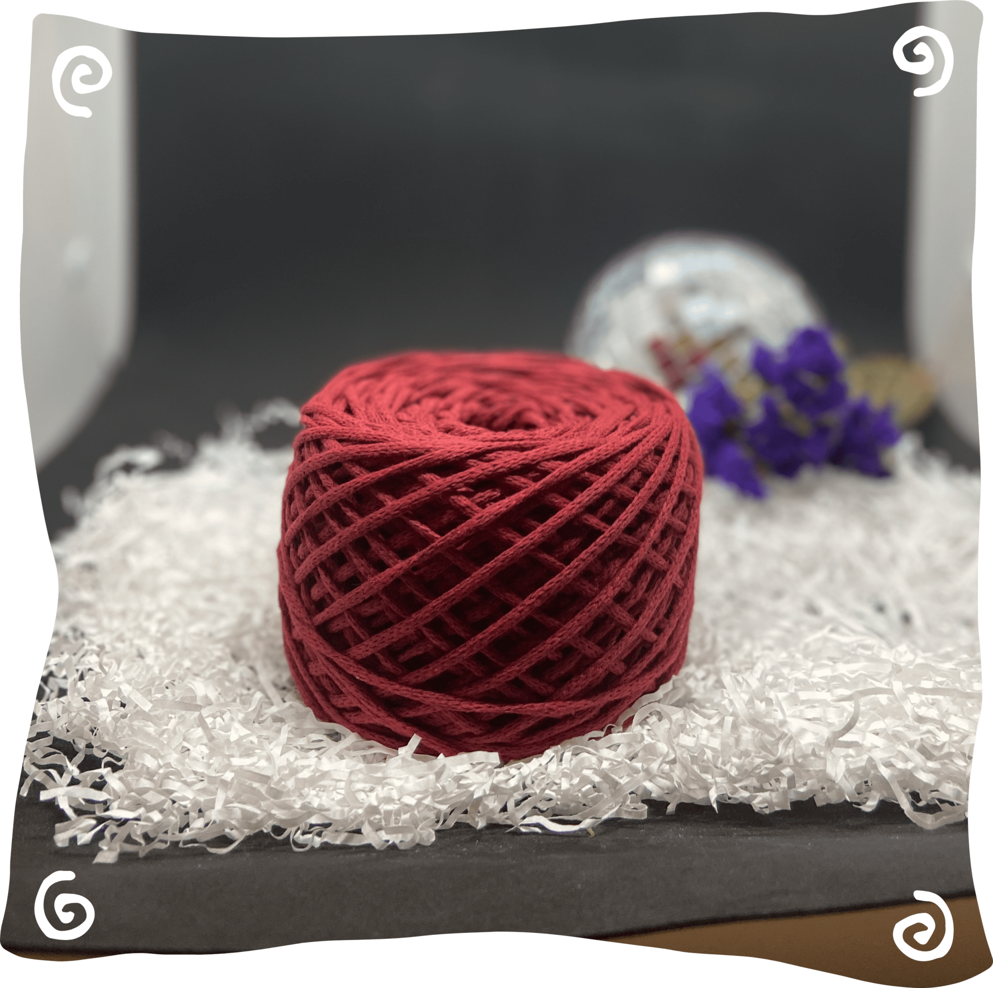 Шнур ХБ вязаный 3 мм, 180г, 100м,  127 - бордовый