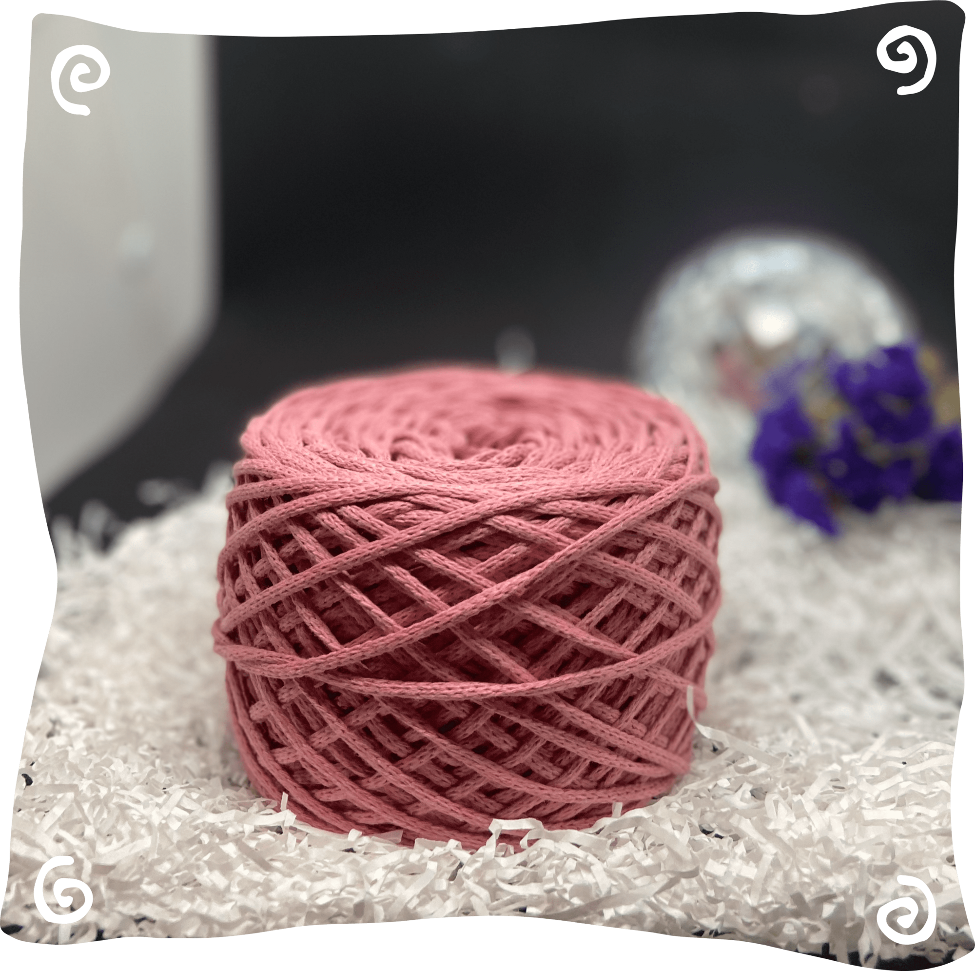 Шнур ХБ вязаный 3 мм, 180г, 100м,  124 - персик