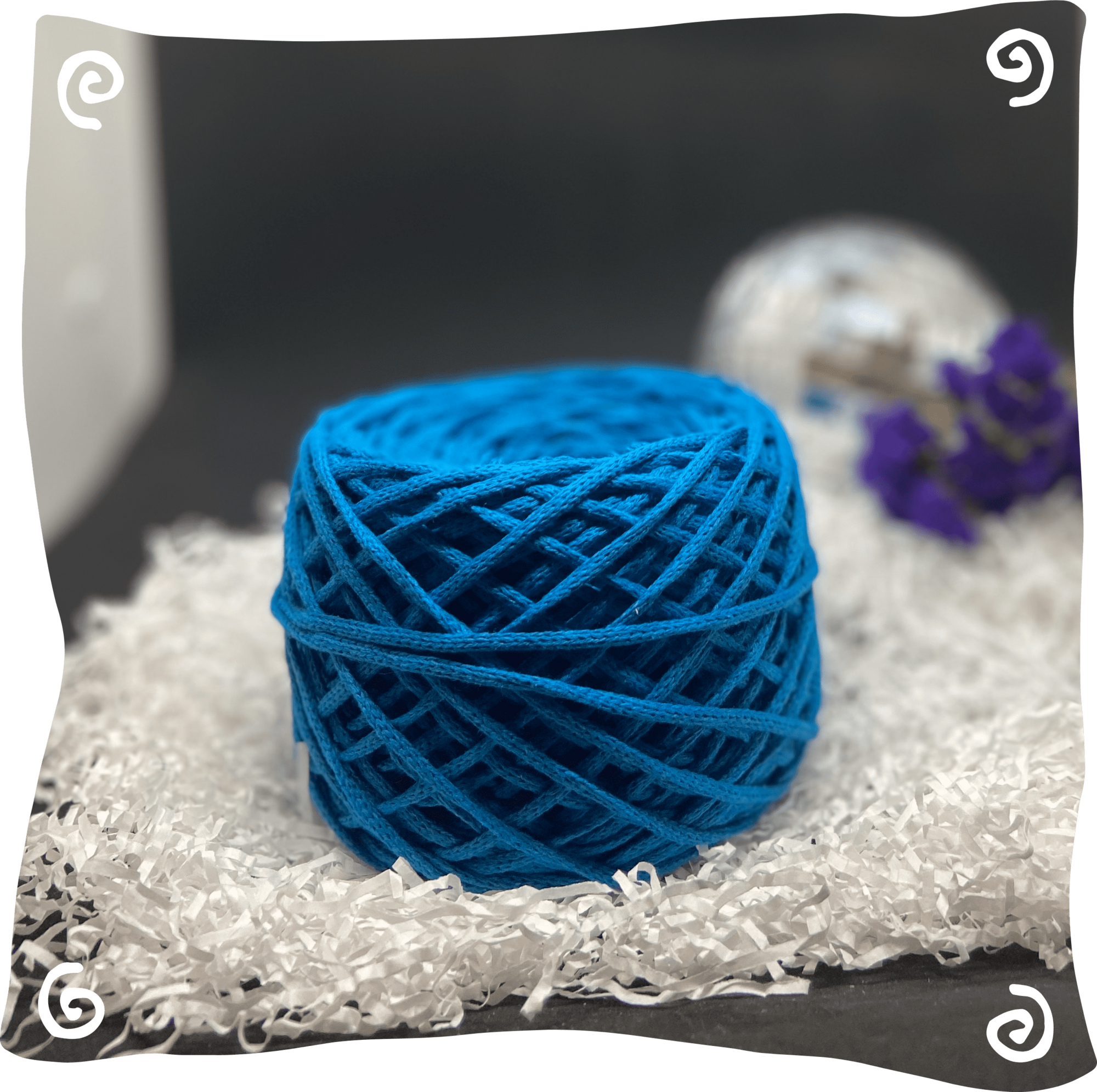 Шнур ХБ вязаный 3 мм, 180г, 100м,  122 - темно-голубой