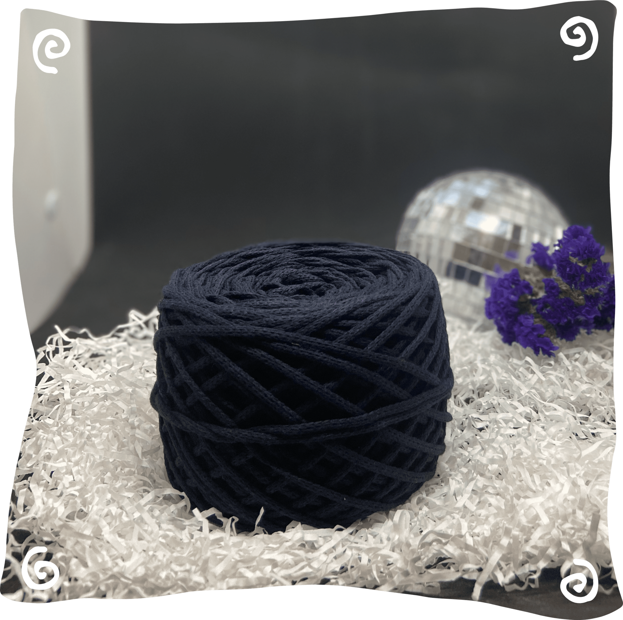 Шнур ХБ вязаный 3 мм, 180г, 100м,  112 - темно-синий