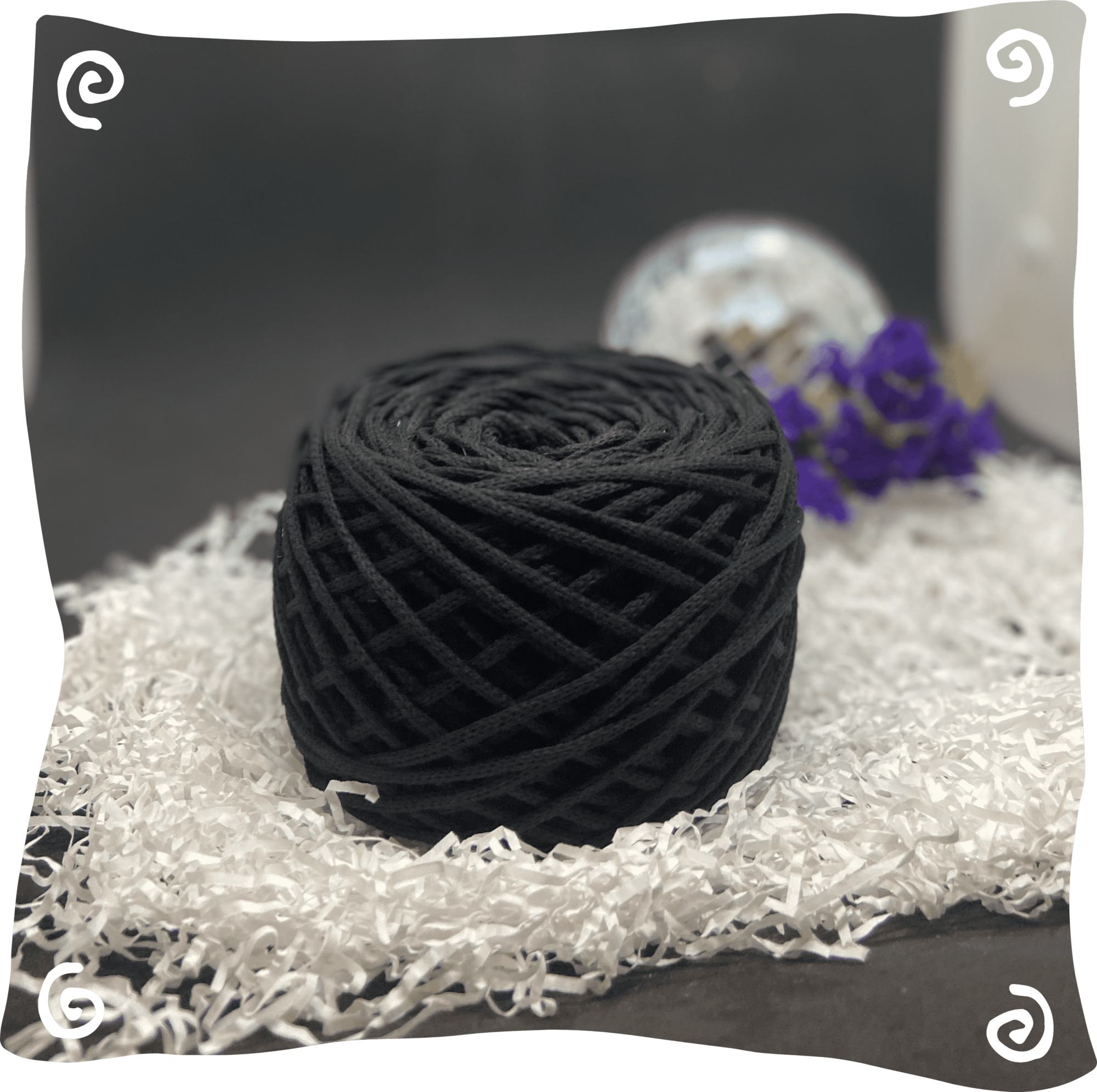 Шнур ХБ вязаный 3 мм, 180г, 100м,  111 - черный