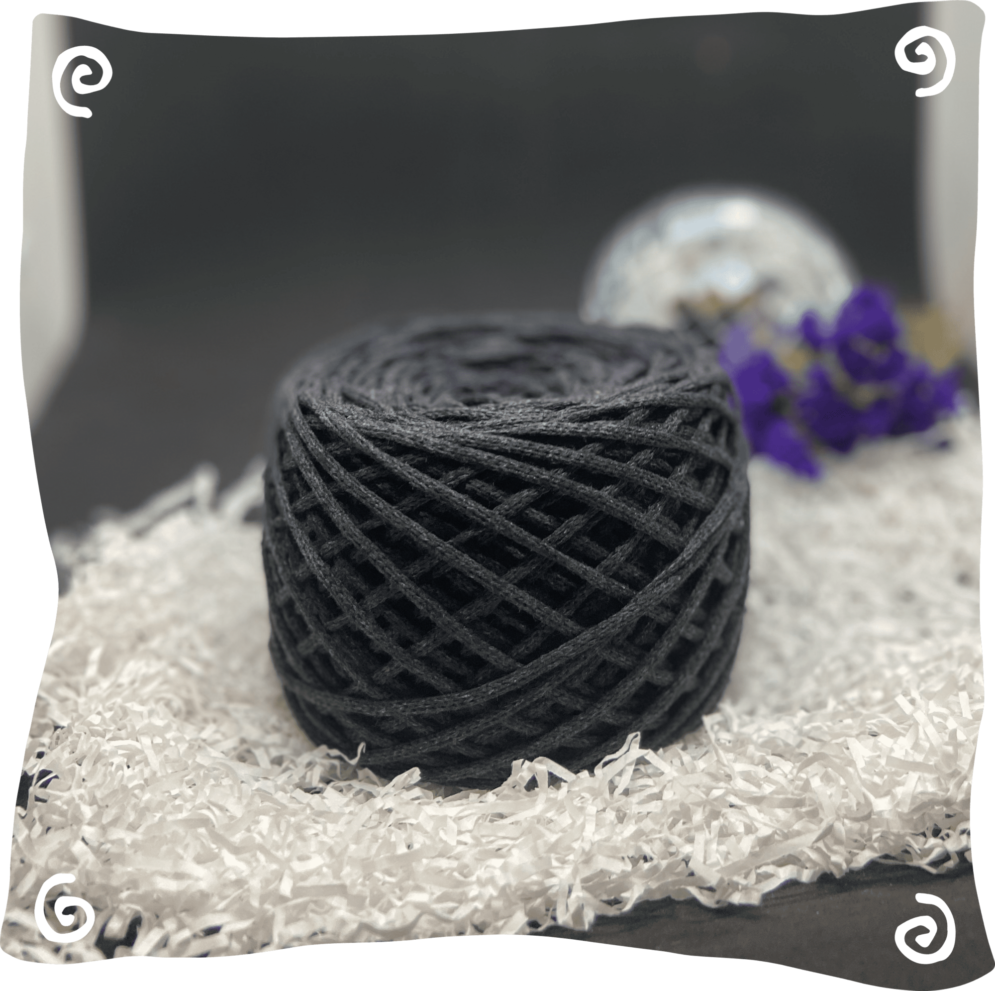 Шнур ХБ вязаный 3 мм, 180г, 100м,  110 - антрацит