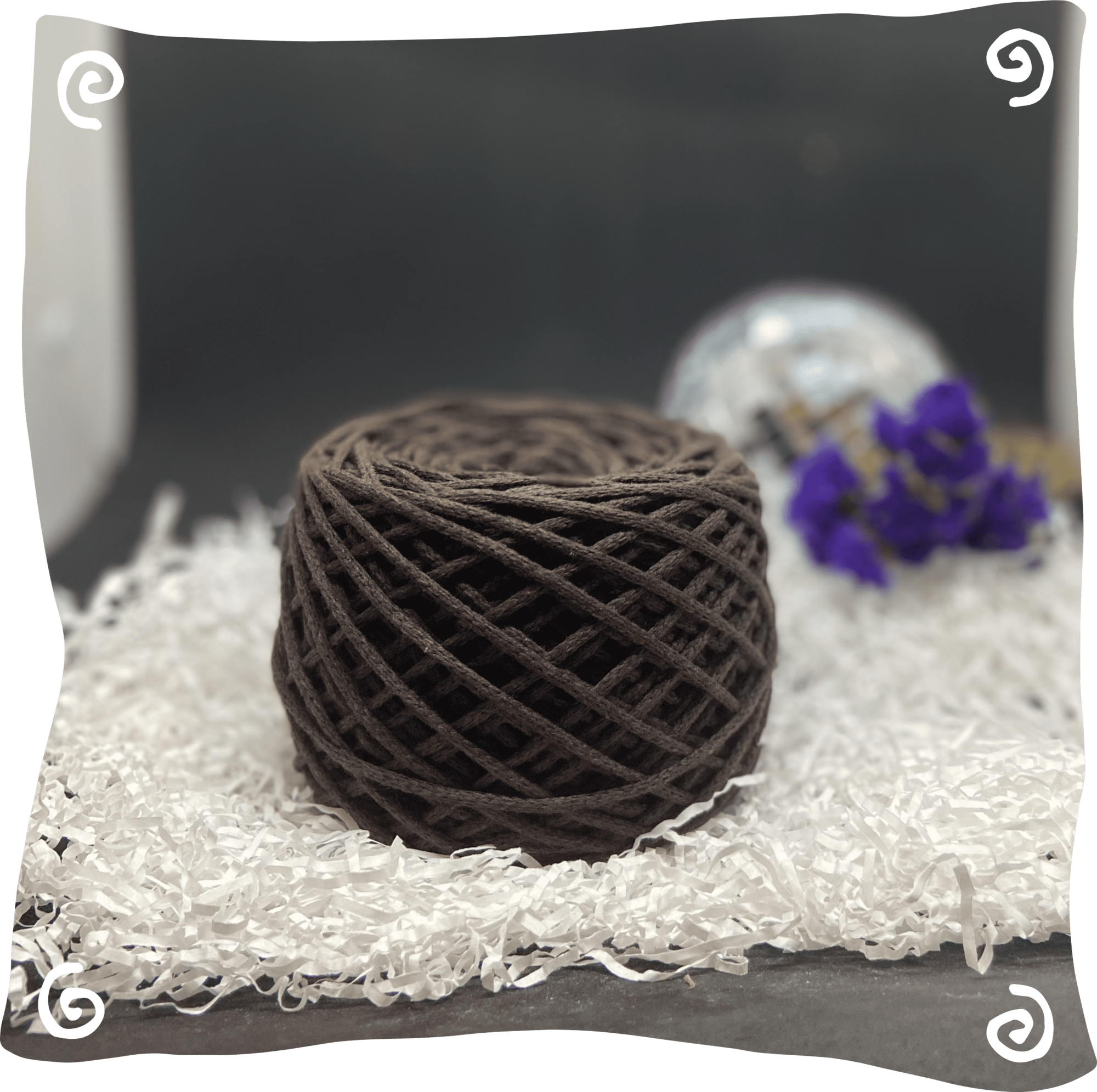 Шнур ХБ вязаный 3 мм, 180г, 100м,  106 - коричневый