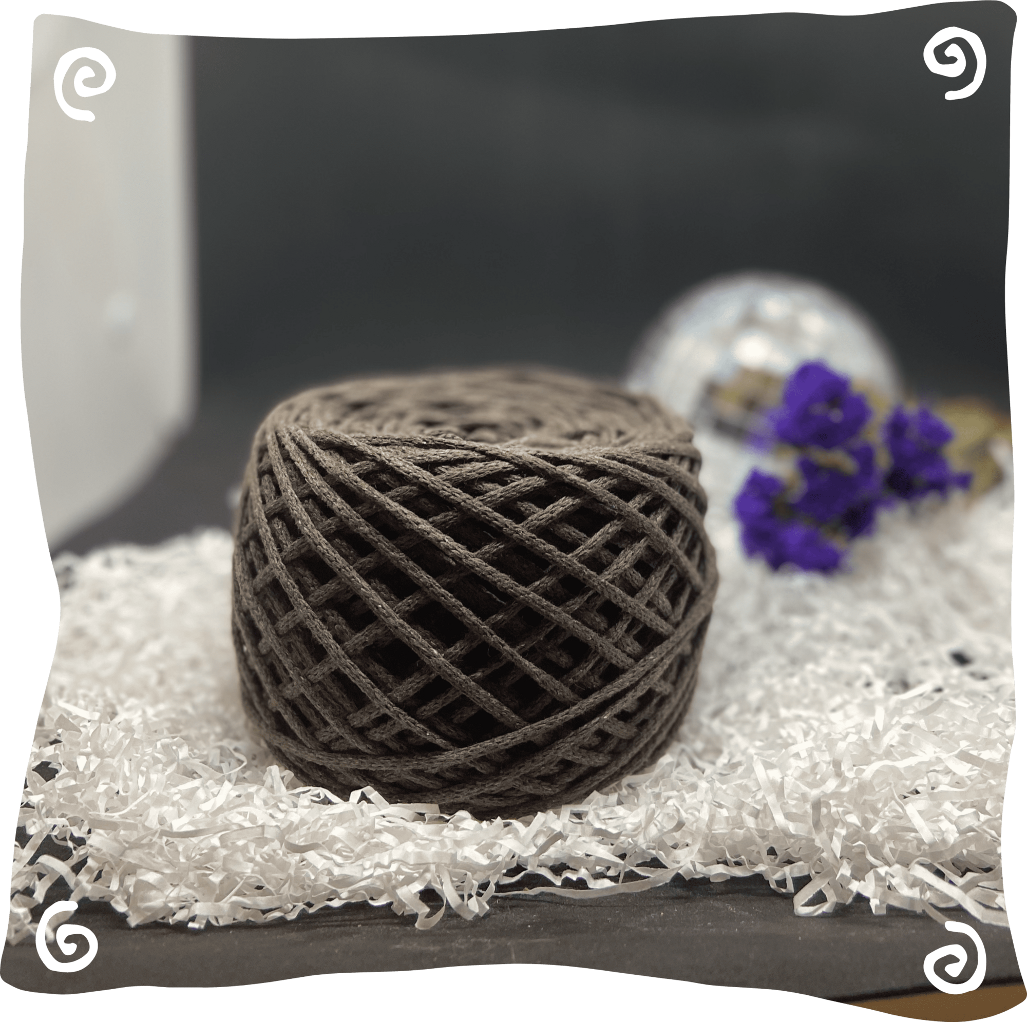 Шнур ХБ вязаный 3 мм, 180г, 100м,  105 - светло-коричневый