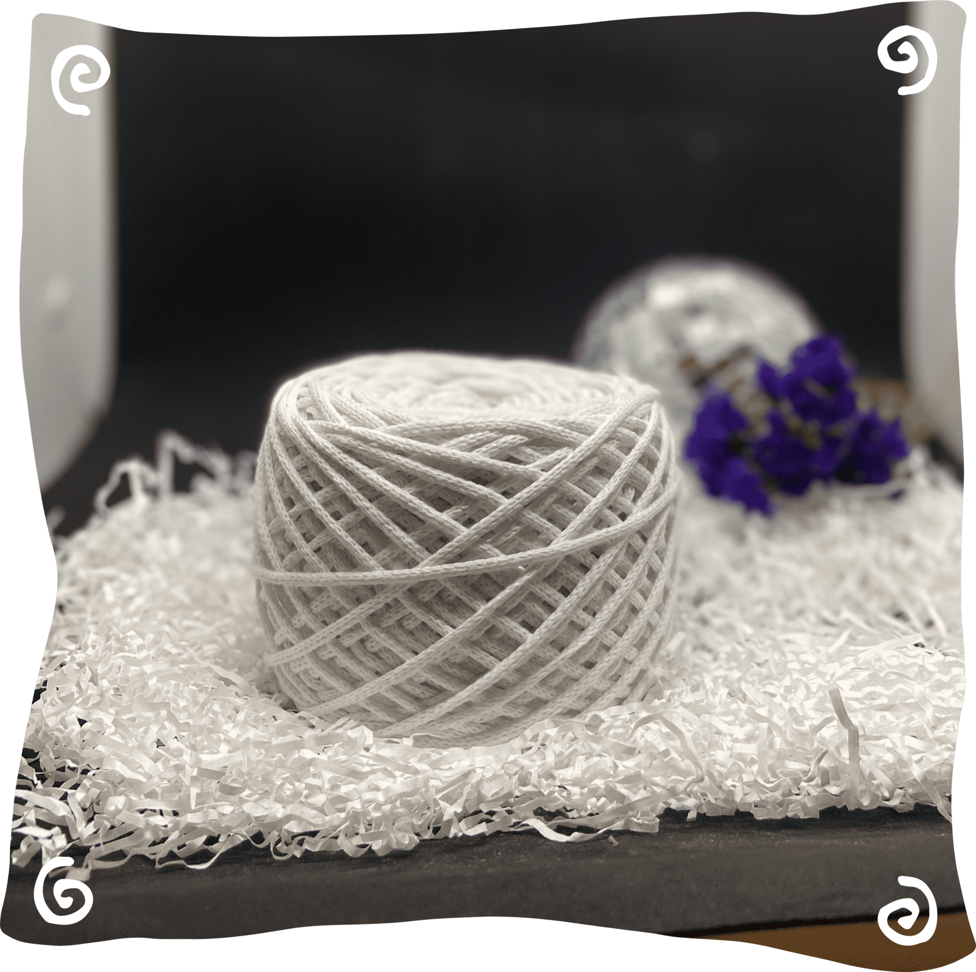 Шнур ХБ вязаный 3 мм, 180г, 100м,  101 - белый