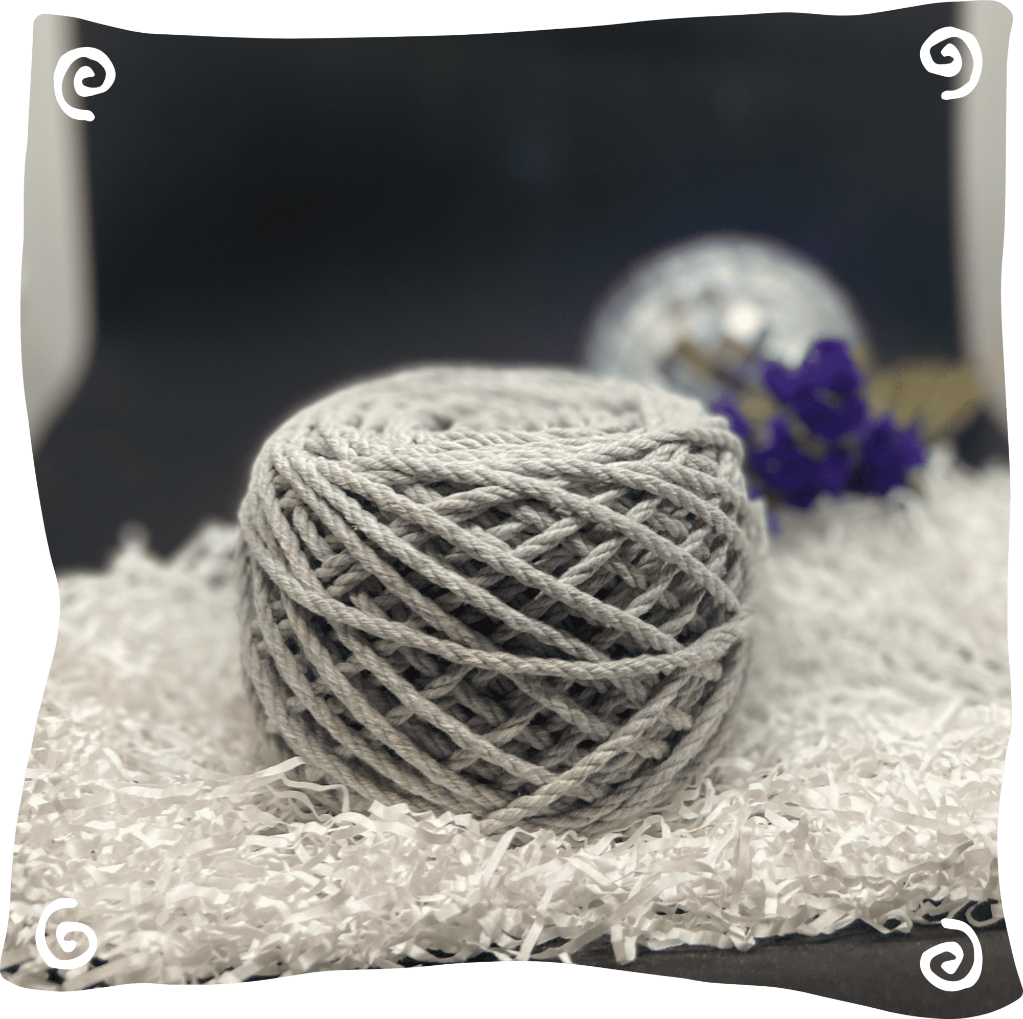 Шнур ХБ крученый 3 мм, 190г, 45м,  207а - светло-серый