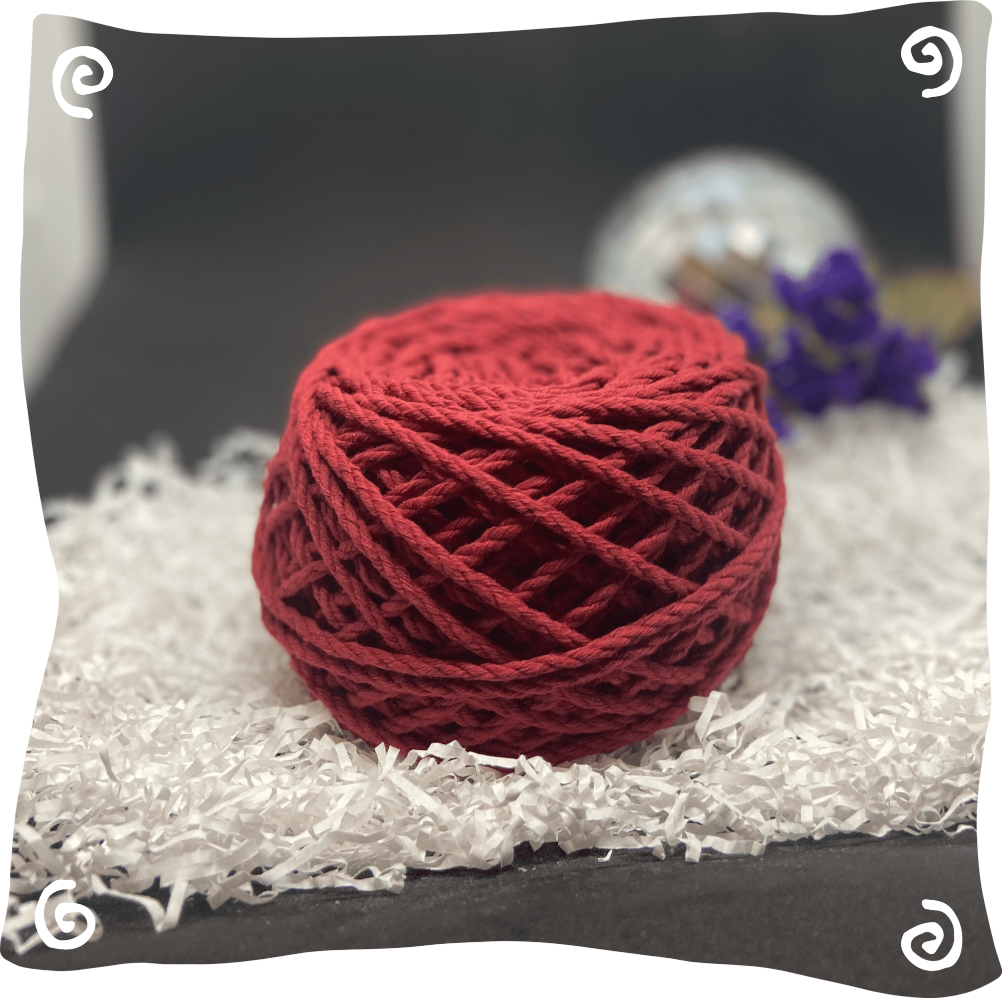 Шнур ХБ крученый 3 мм, 190г, 45м,  227 - бордовый