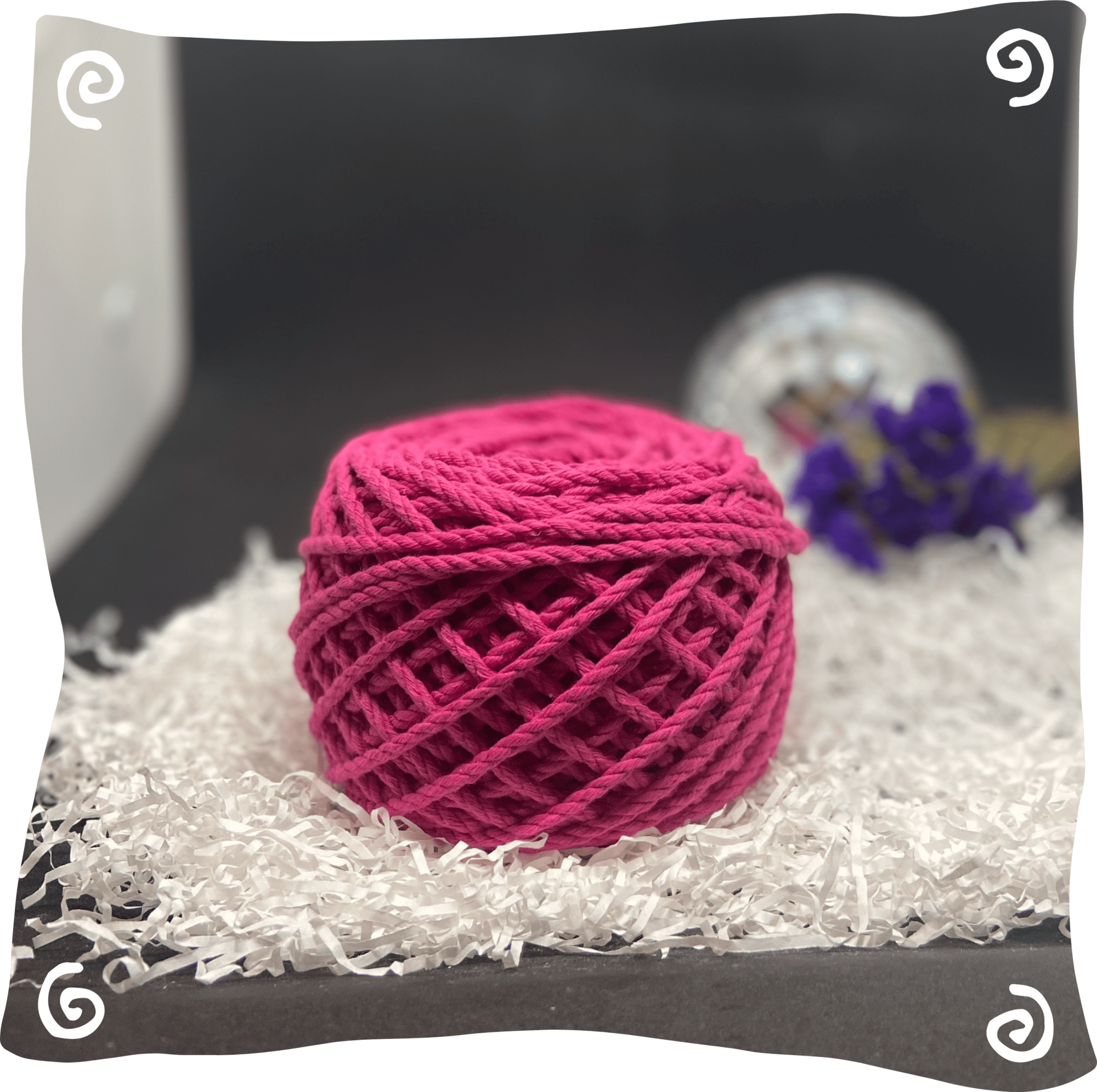 Шнур ХБ крученый 3 мм, 190г, 45м,  228 - фуксия