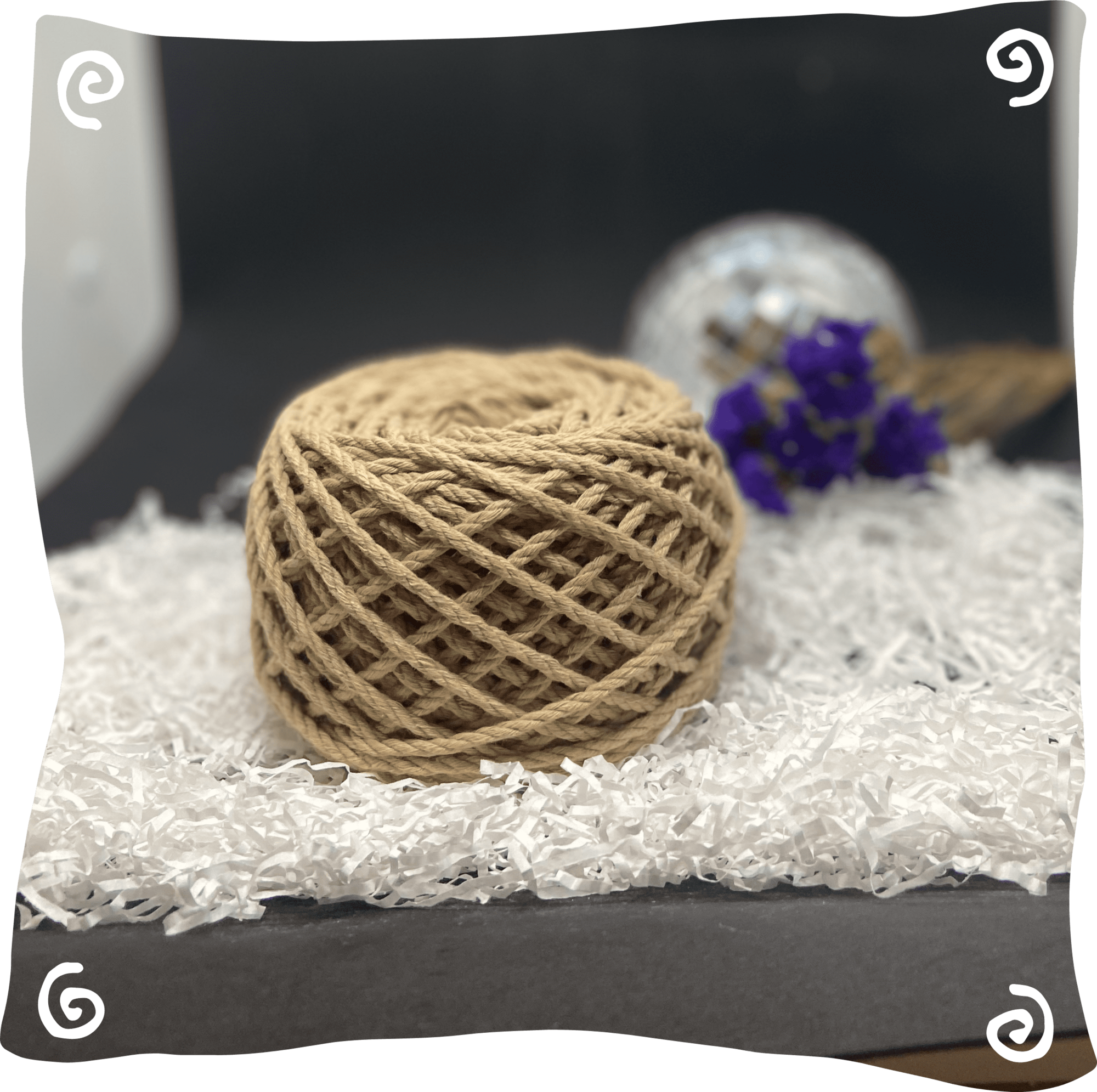 Шнур ХБ крученый 3 мм, 190г, 45м,  238 - светло-бежевый