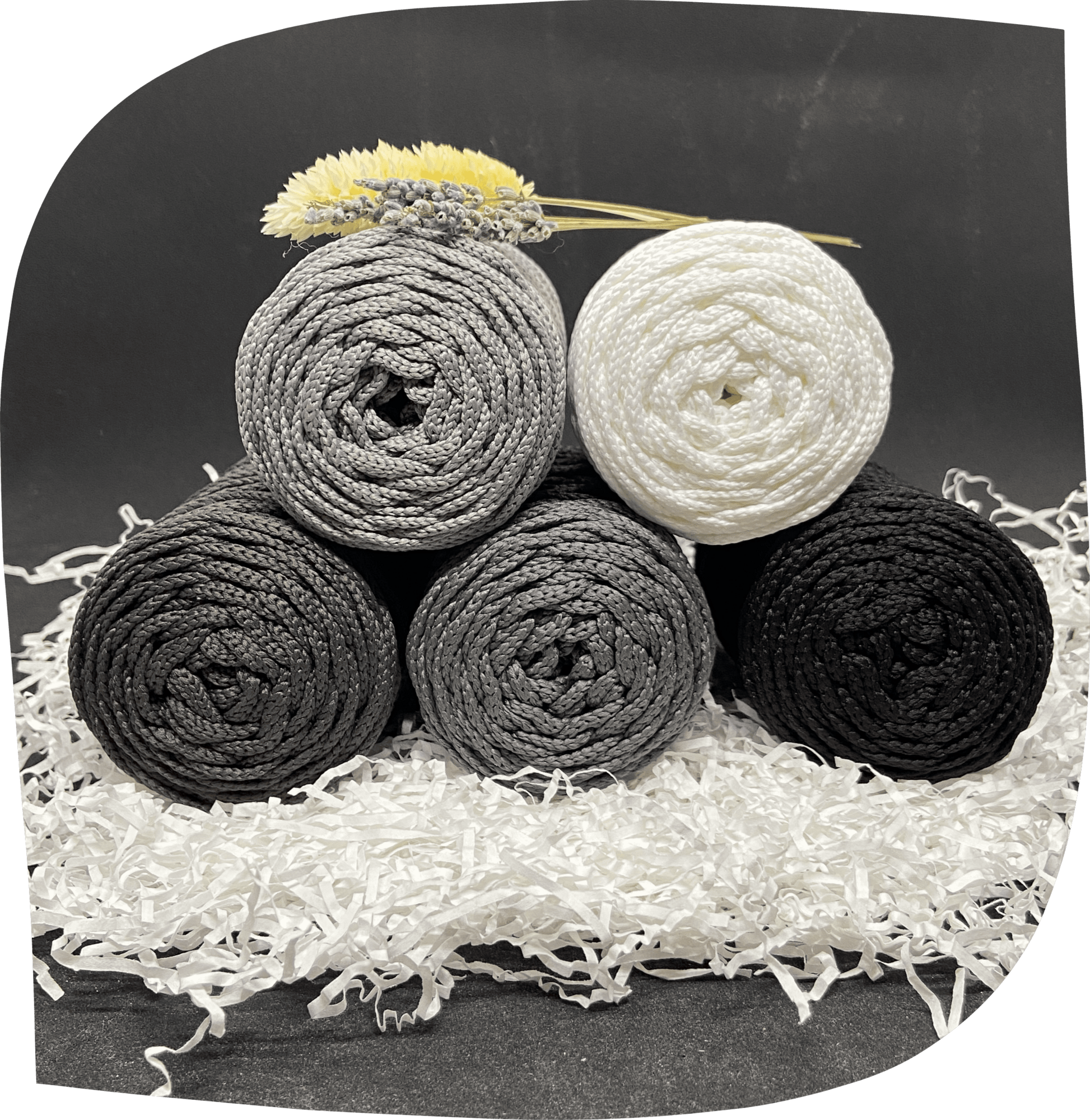 Набор №3 - "Спектр" ПЭ 3 мм цилиндр, 5 по 90г, 45м, цвета - 1,15,16,12,13