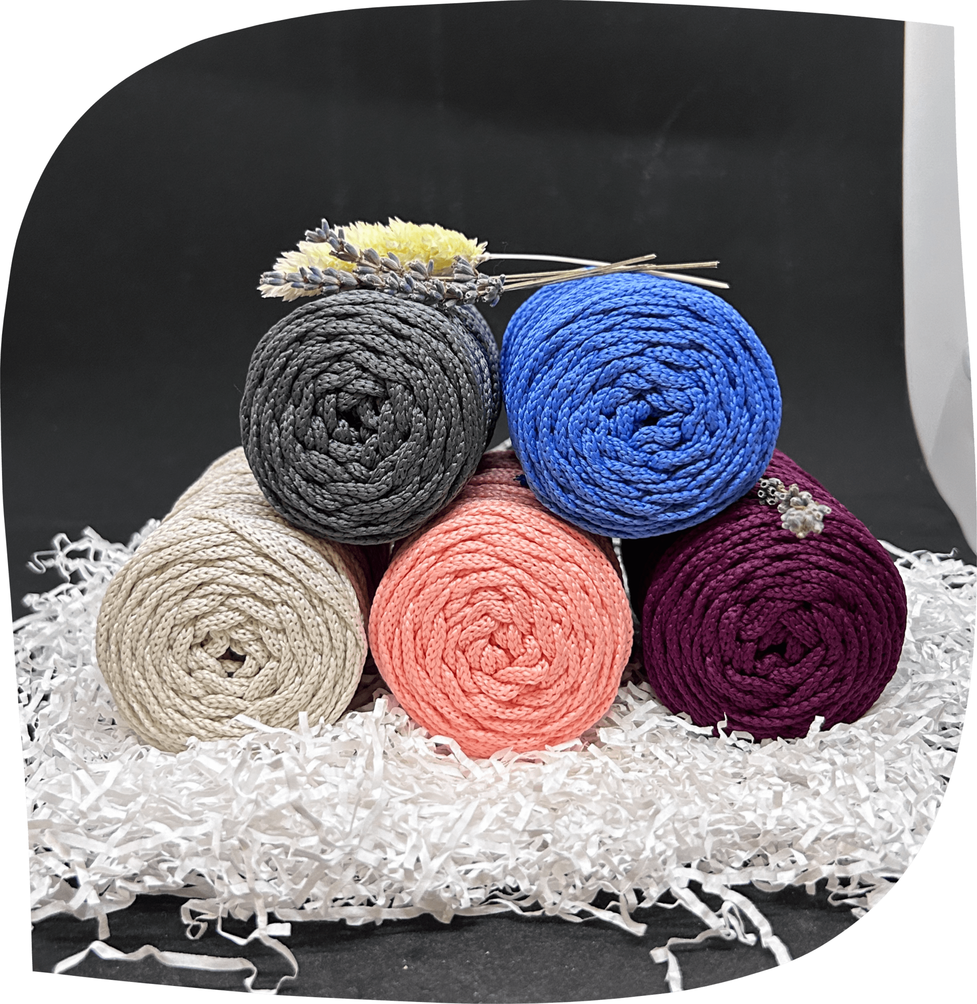 Набор №6 - "Прованс" ПЭ 3 мм цилиндр, 5 по 90г, 45м, цвета - 26,28,16,19,2