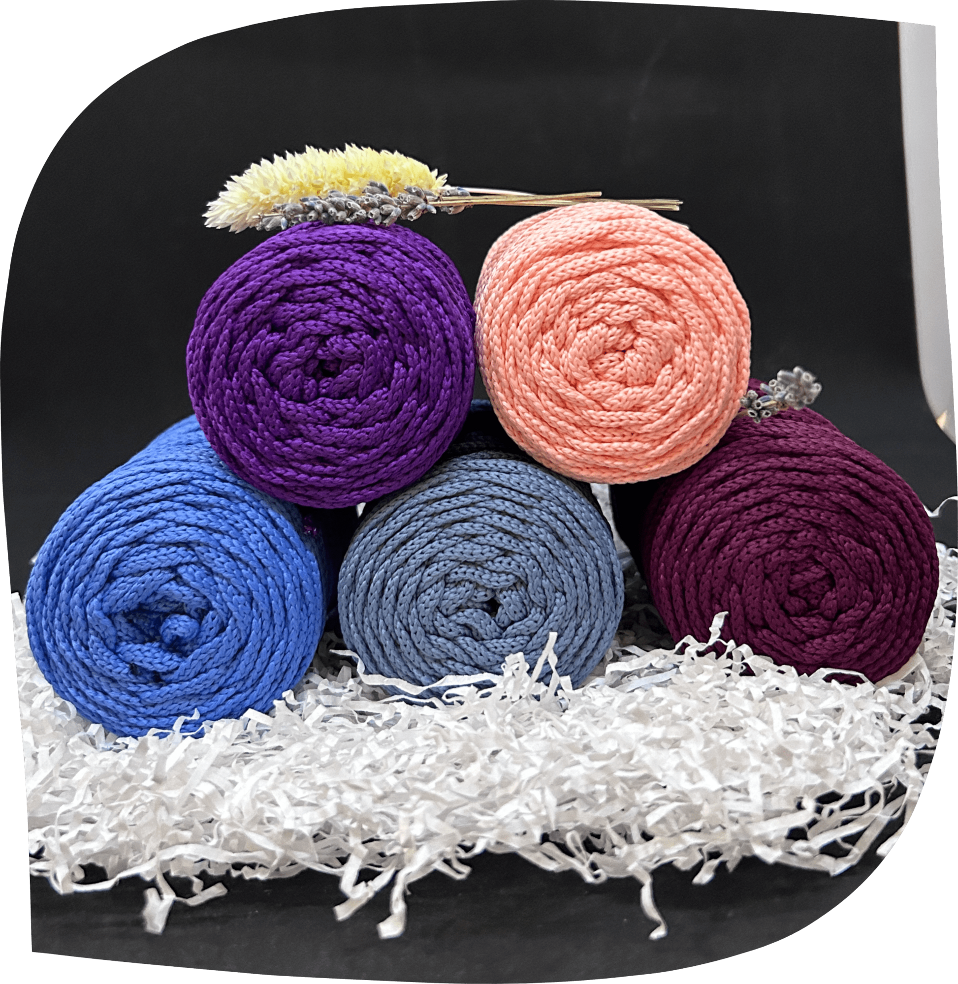 Набор №10 - "Молодая кровь" ПЭ 3 мм цилиндр, 5 по 90г, 45м, цвета - 17,19,26,28,30