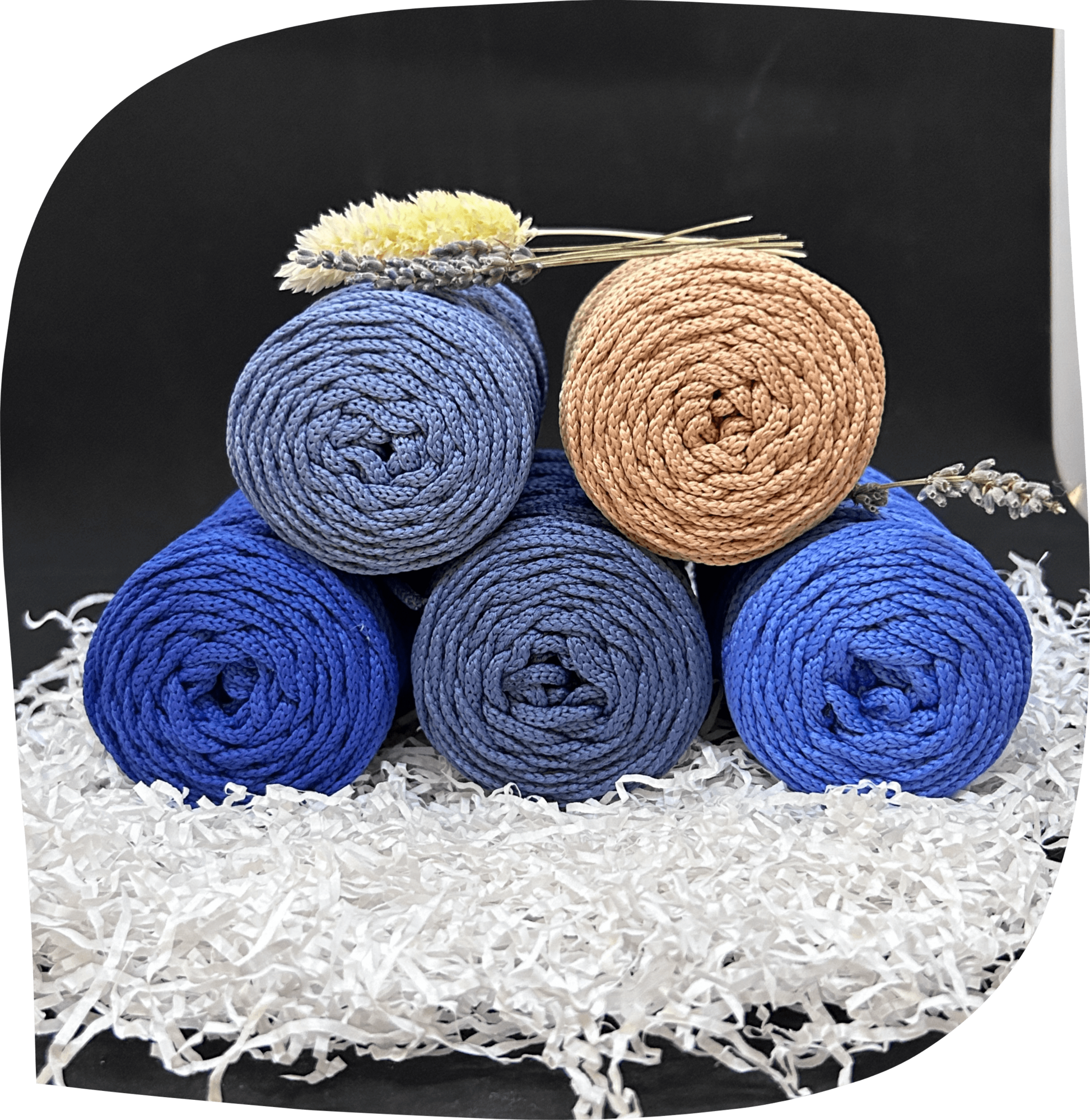 Набор №11 - "Горы" ПЭ 3 мм цилиндр, 5 по 90г, 45м, цвета - 5,17,18,19,20