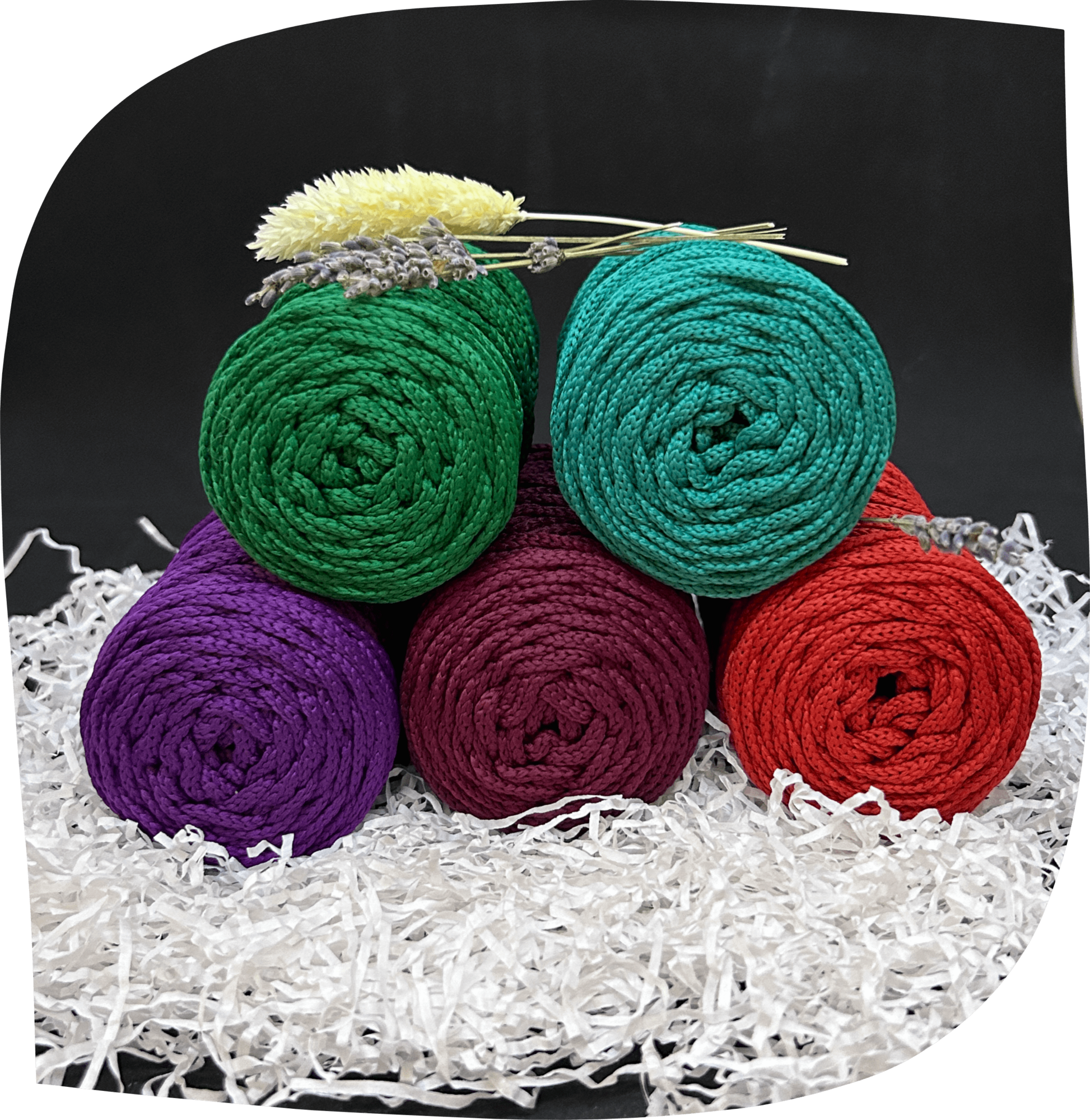 Набор №12 - "Мир" ПЭ 3 мм цилиндр, 5 по 90г, 45м, цвета - 25,27,28,30,32