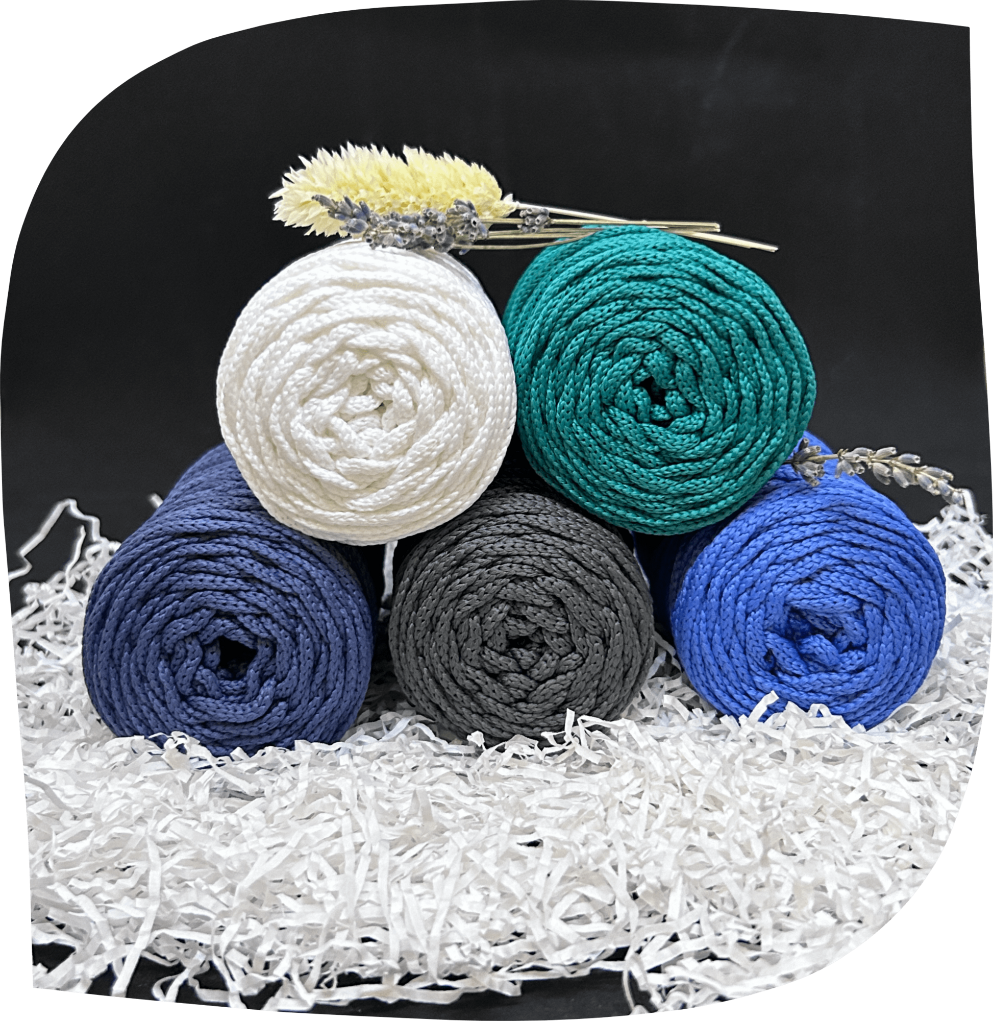 Набор №13 - "Холод" ПЭ 3 мм цилиндр, 5 по 90г, 45м, цвета - 1,16,18,19,32