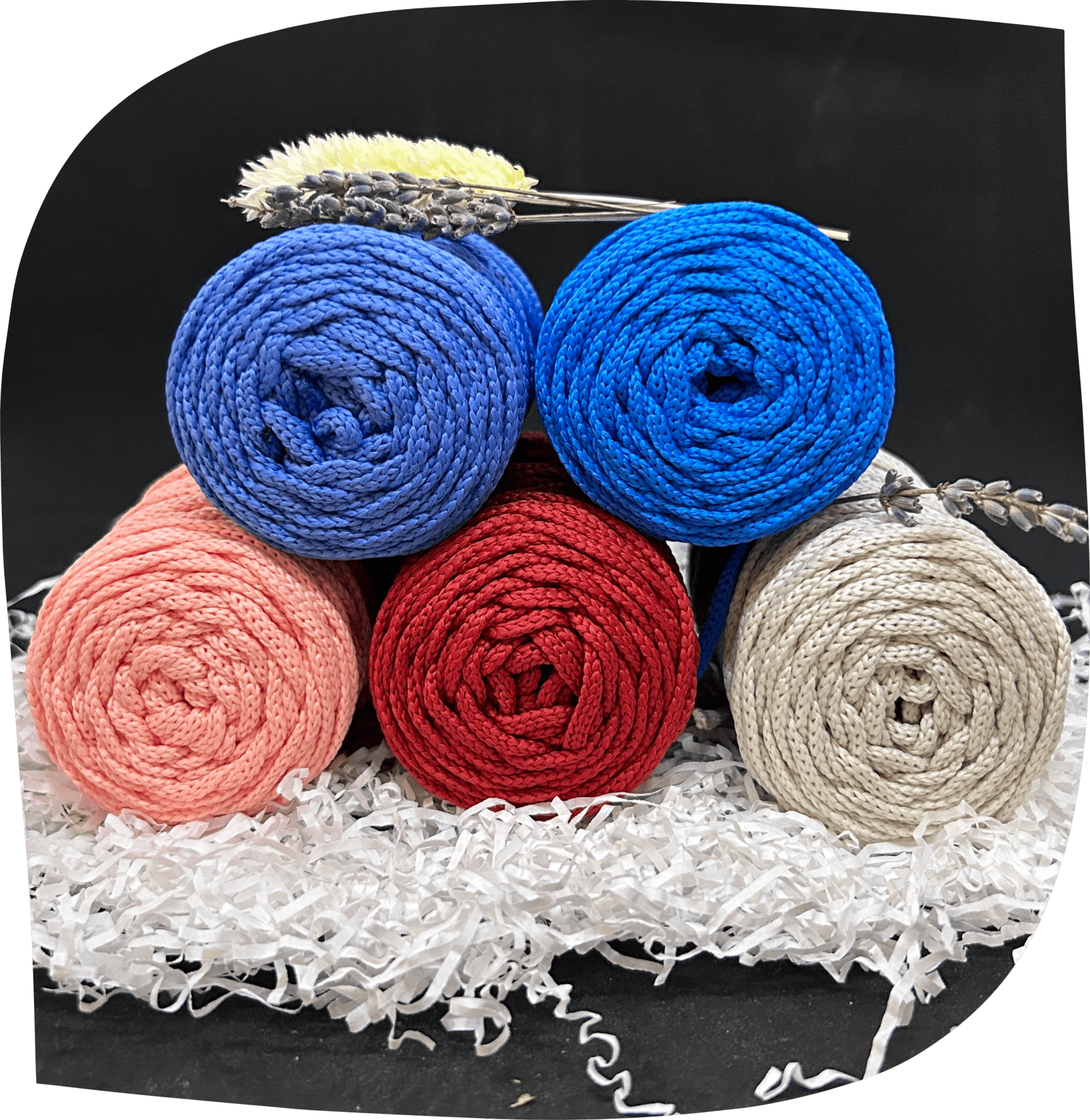 Набор №17 - "Спокойствие" ПЭ 3 мм цилиндр, 5 по 90г, 45м, цвета - 2,19,22,26,27