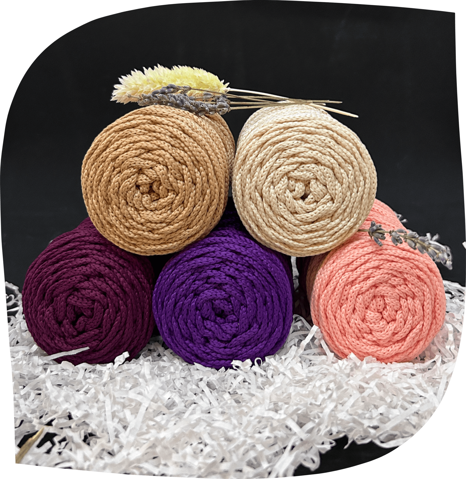 Набор №18 - "Любовь сквозь вселенные" ПЭ 3 мм цилиндр, 5 по 90г, 45м, цвета - 3,5,26,28,30