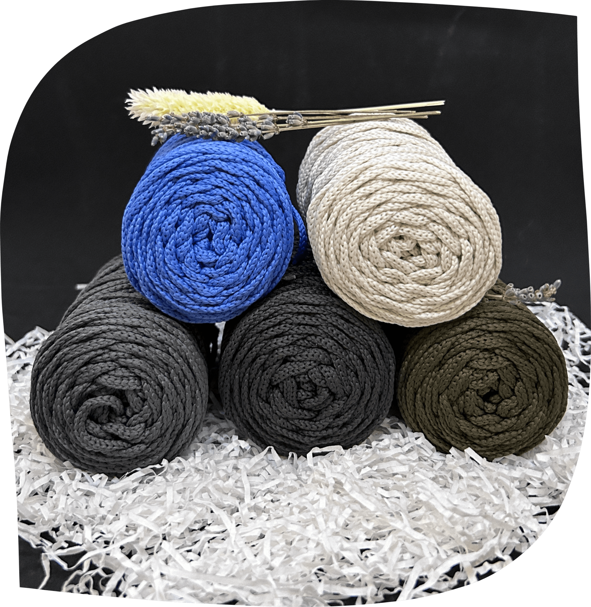 Набор №21 - "Маринетт" ПЭ 3 мм цилиндр, 5 по 90г, 45м, цвета - 2,12,16,17,24