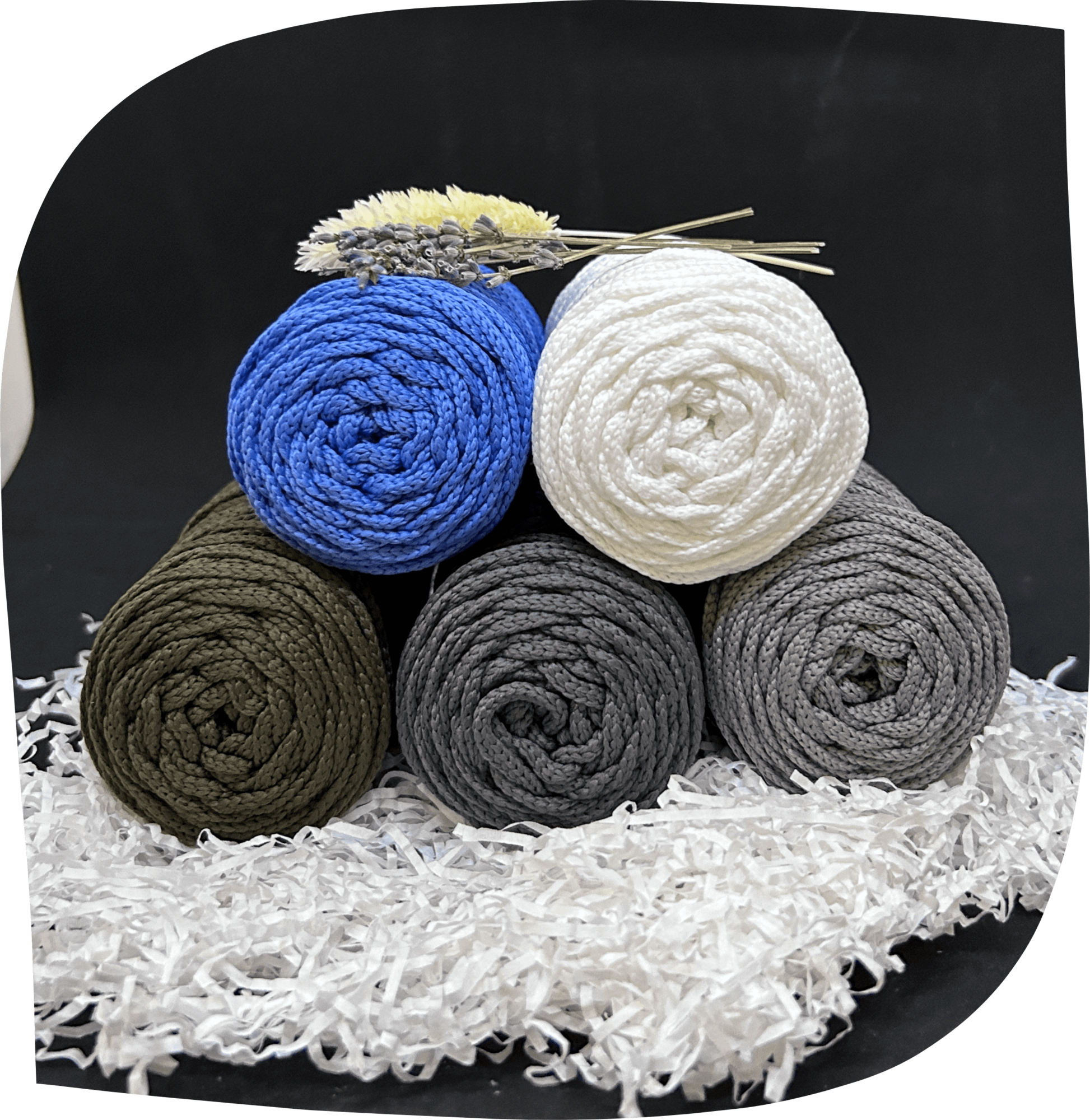 Набор №23 - "Половинка" ПЭ 3 мм цилиндр, 5 по 90г, 45м, цвета - 1,12,15,17,24