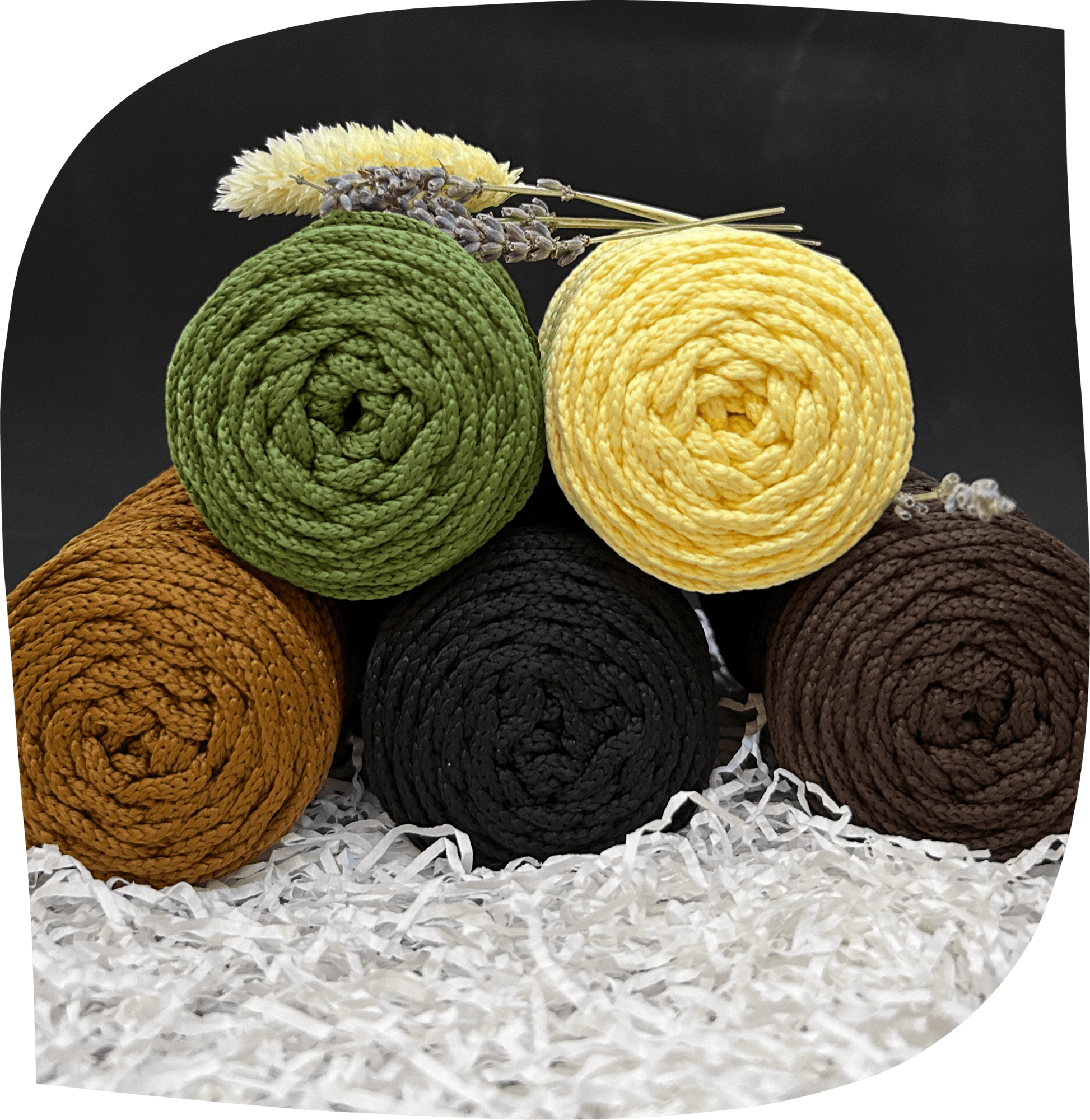 Набор №25 - "Мона Лиза" ПЭ 3 мм цилиндр, 5 по 90г, 45м, цвета - 6,10,11,13,23