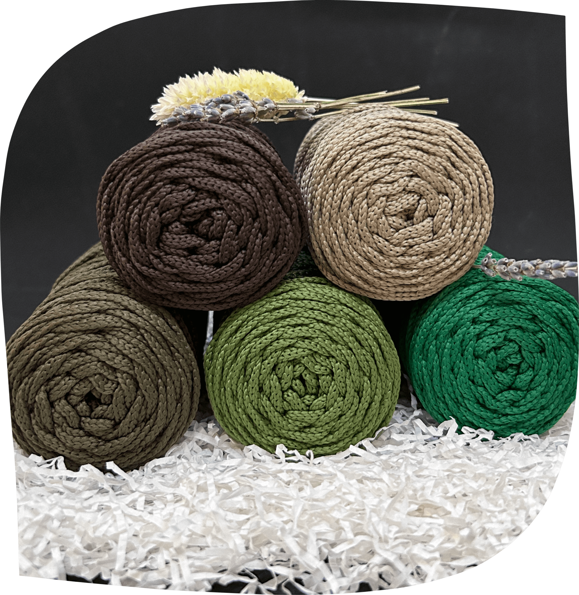 Набор №27 - "Ёлка" ПЭ 3 мм цилиндр, 5 по 90г, 45м, цвета - 9,11,23,24,25