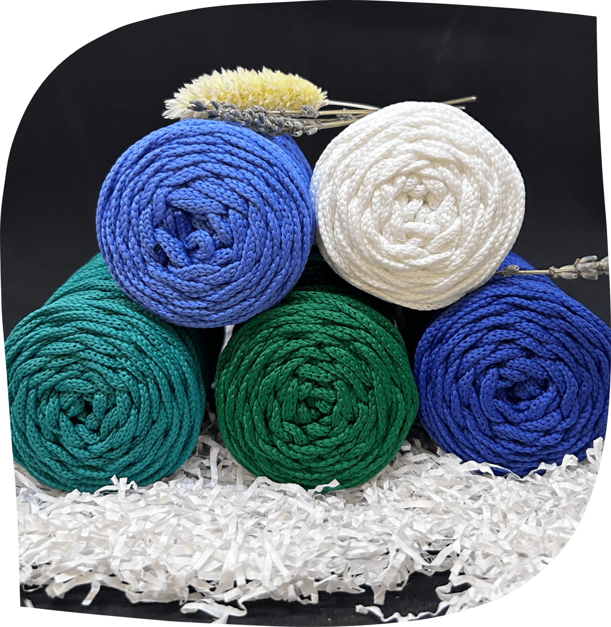 Набор №35 - "Летняя свежесть" ПЭ 3 мм цилиндр, 5 по 90г, 45м, цвета - 1,19,20,25,32