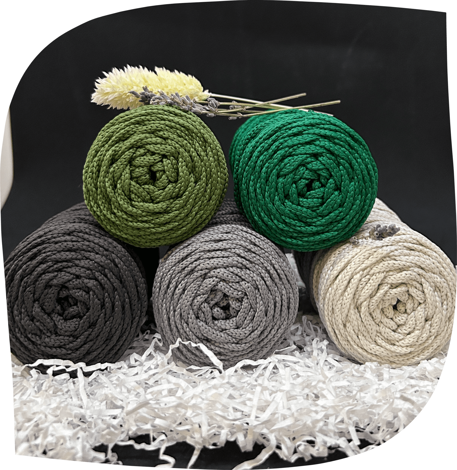 Набор №36 - "Гармония природы" ПЭ 3 мм цилиндр, 5 по 90г, 45м, цвета - 2,15,16,23,25