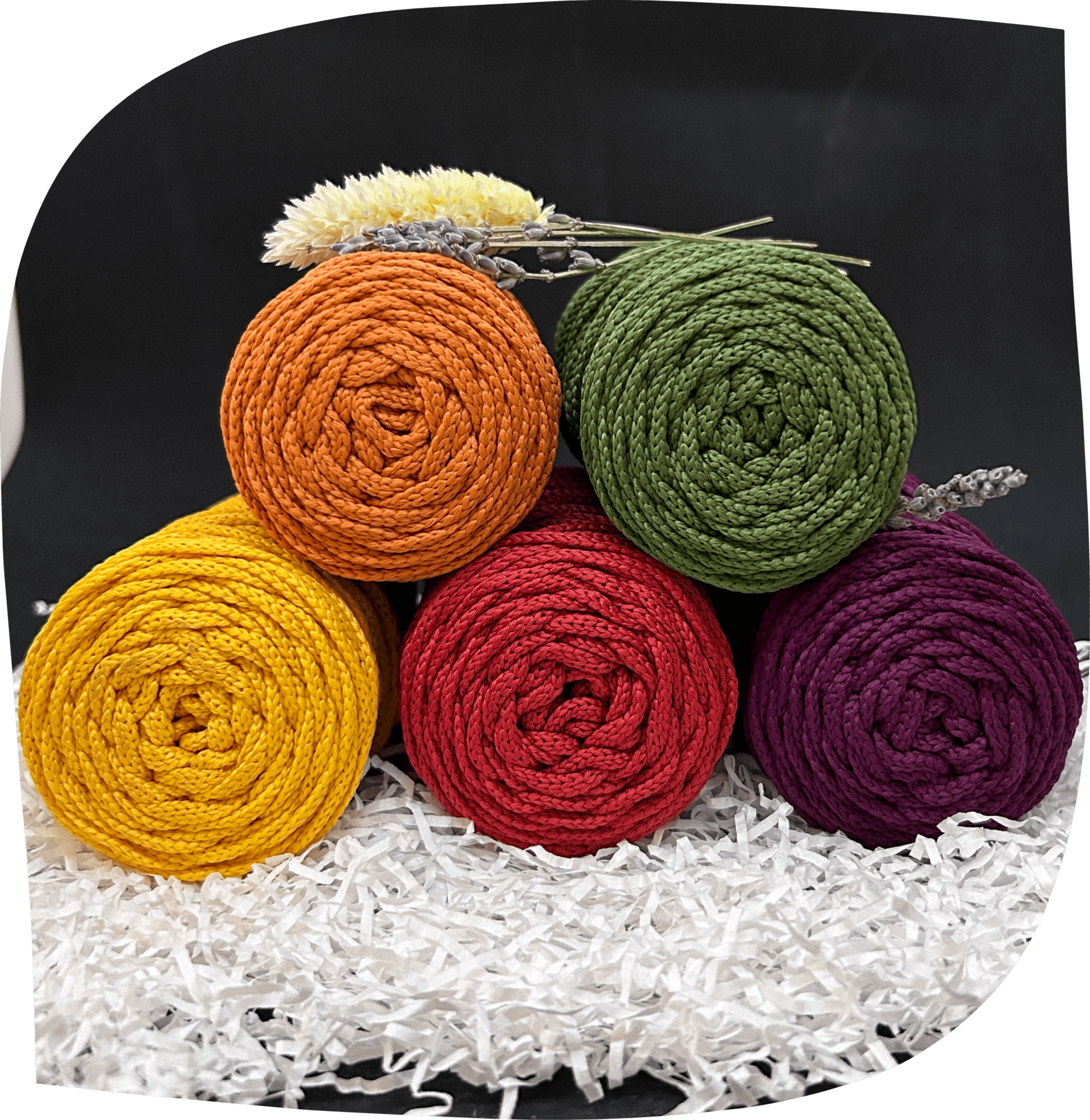 Набор №37 - "Осень" ПЭ 3 мм цилиндр, 5 по 90г, 45м, цвета - 8,23,27,28,29