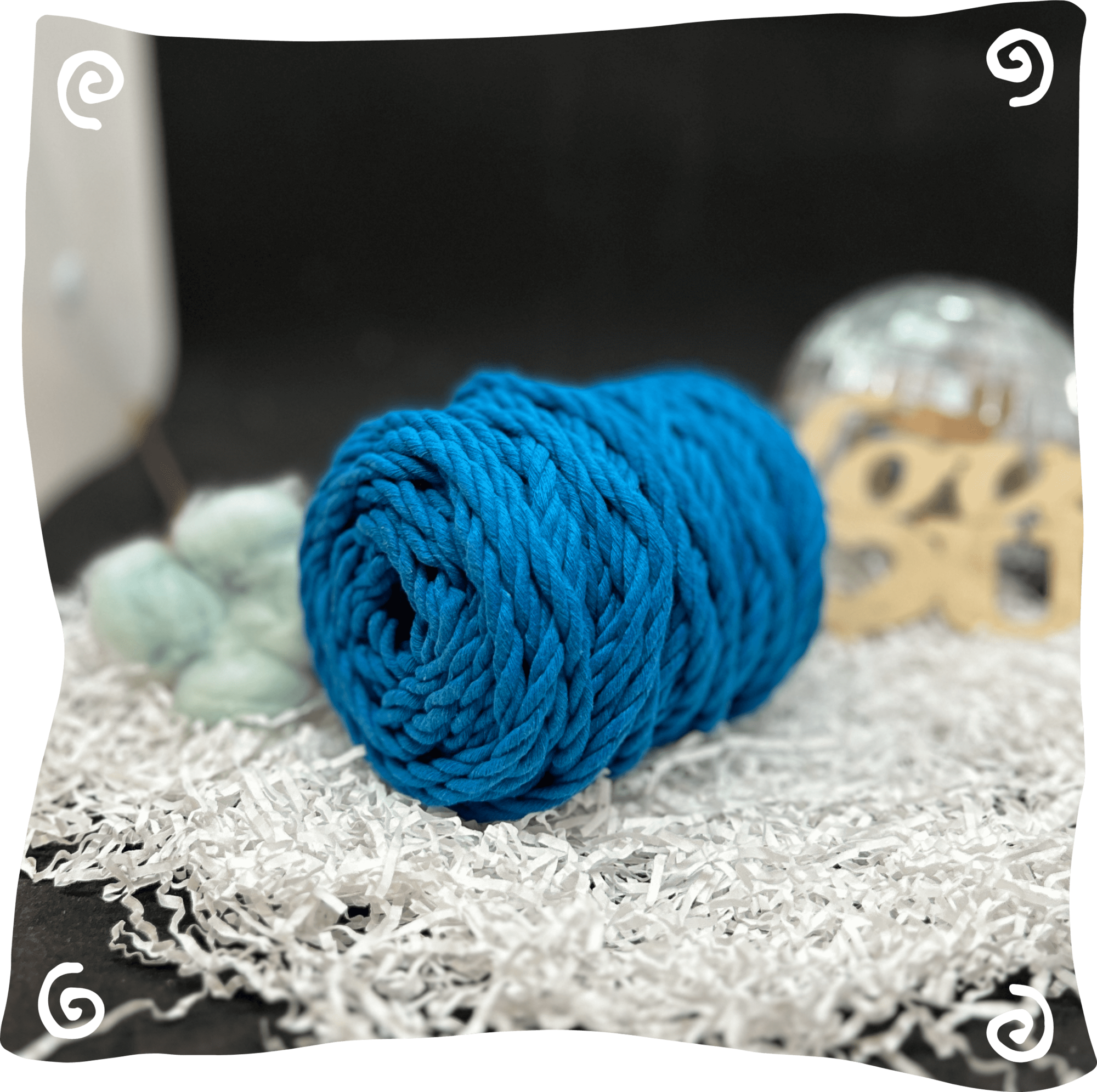 Шнур ХБ крученый 6 мм, 190г, 20м,  622 – темно-голубой