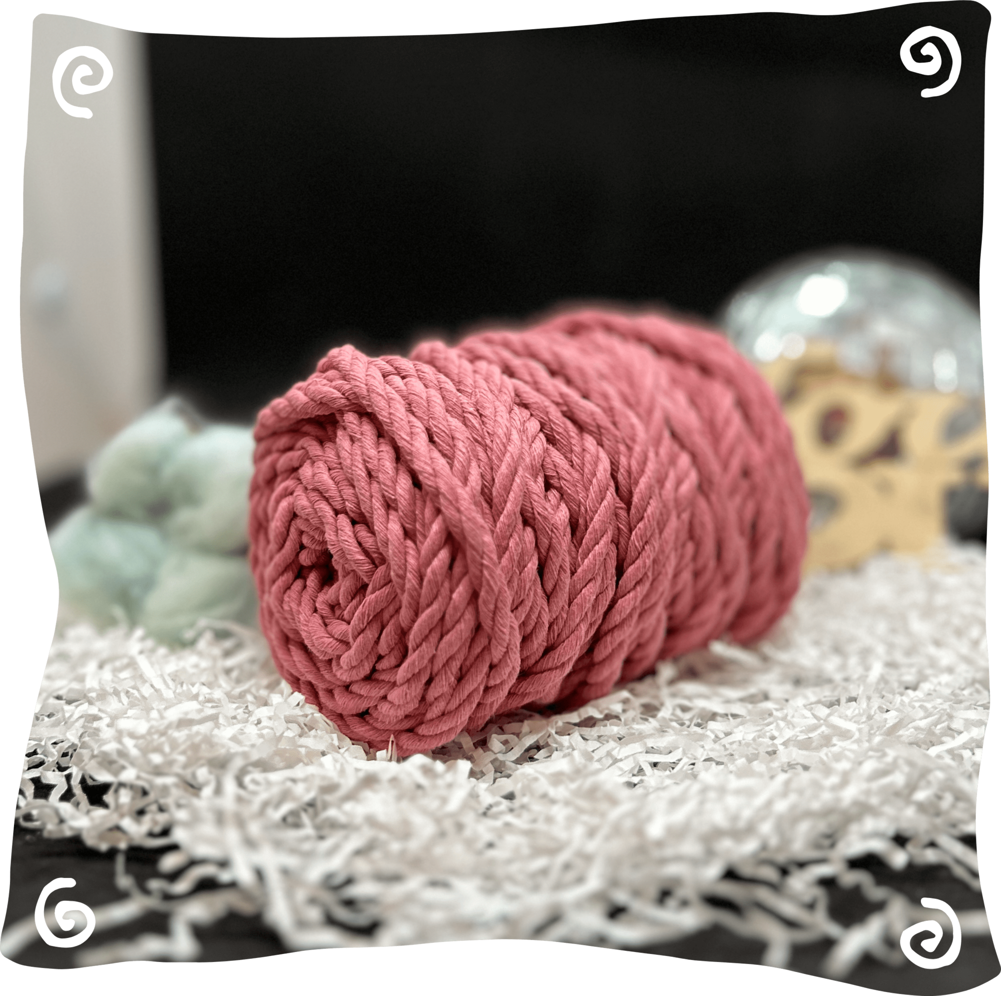 Шнур ХБ крученый 6 мм, 190г, 20м,  624 – персик