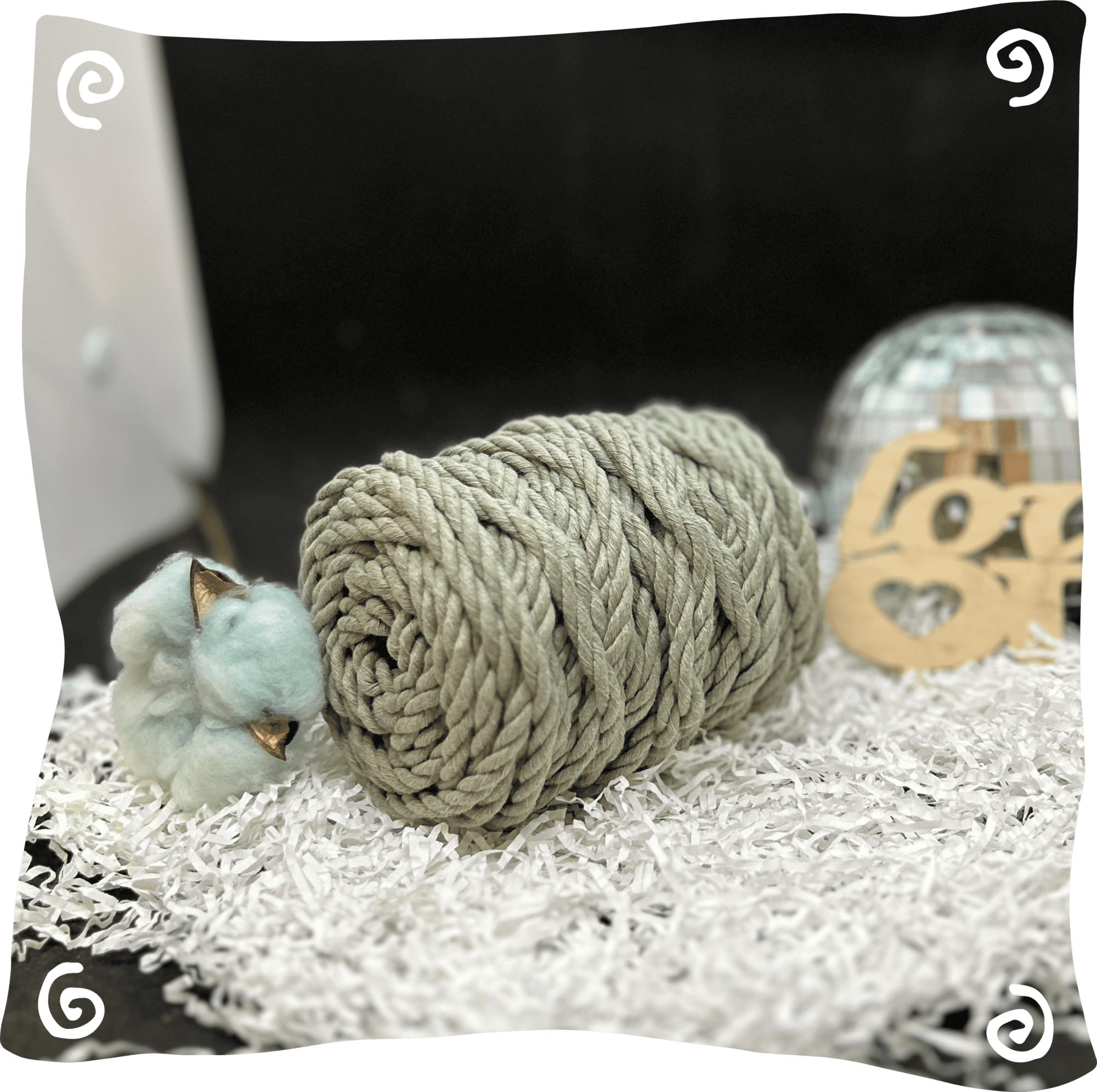 Шнур ХБ крученый 6 мм, 190г, 20м,  633 – светлый хаки