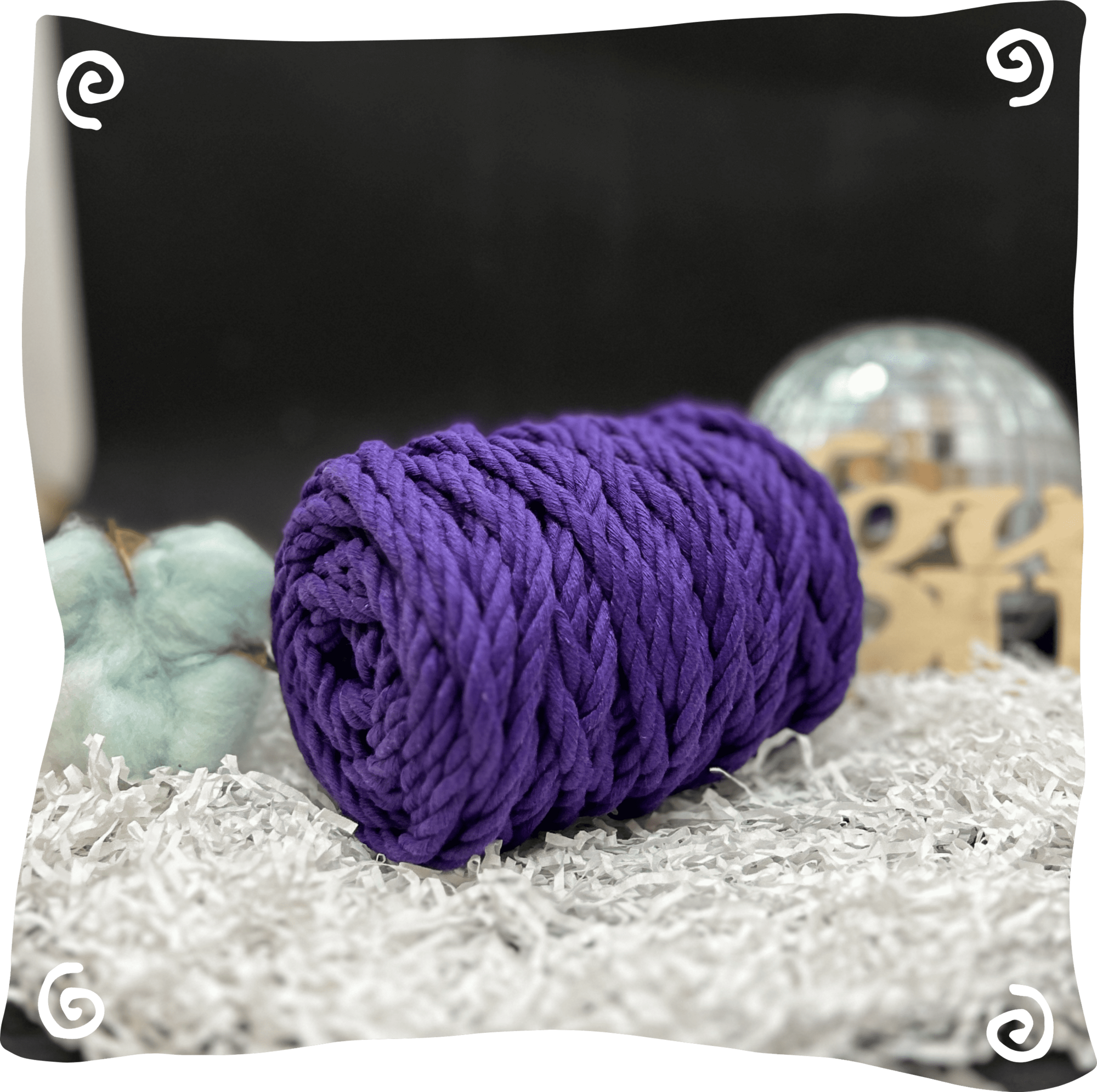 Шнур ХБ крученый 6 мм, 190г, 20м,  634 – фиолетовый