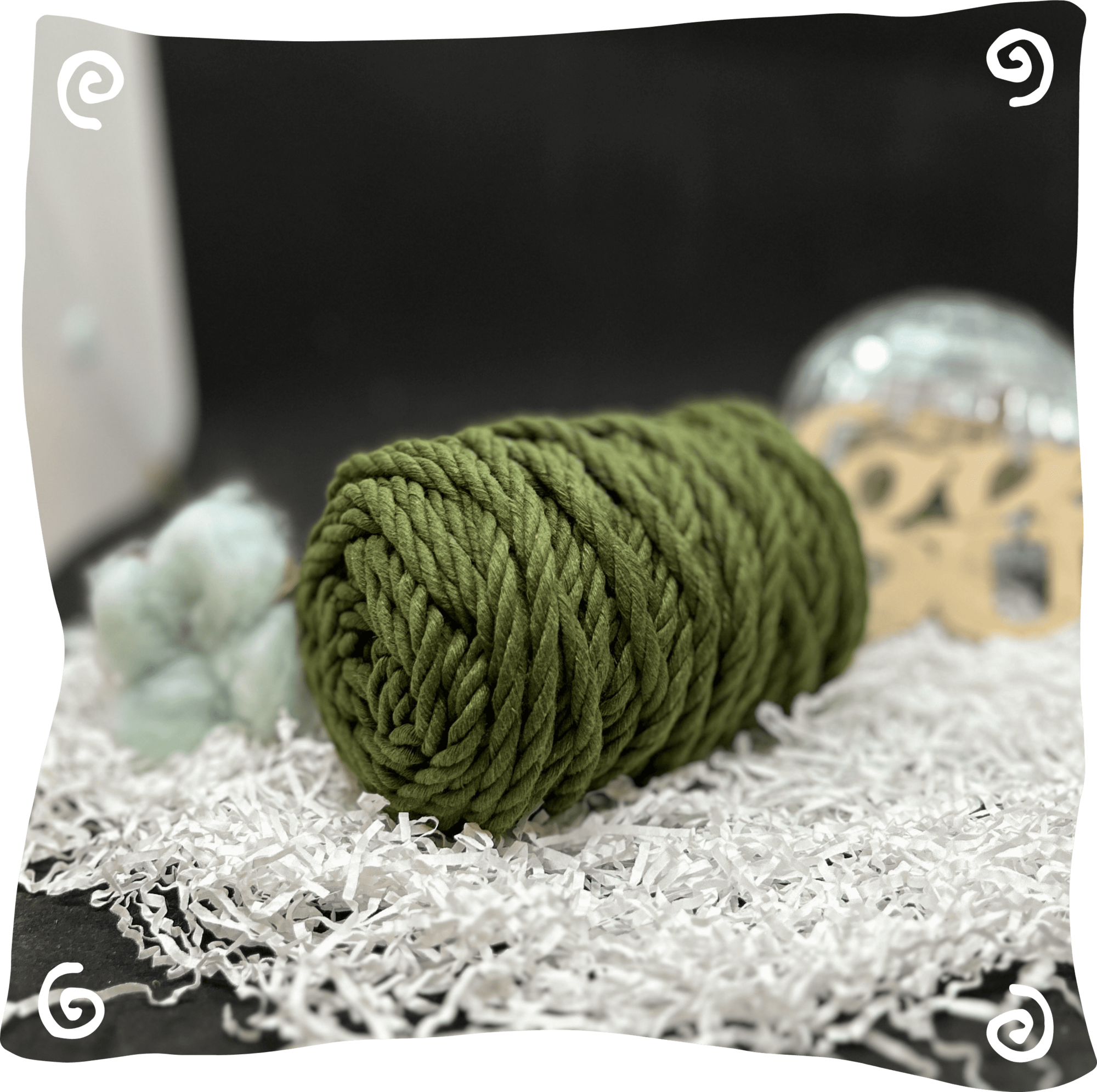 Шнур ХБ крученый 6 мм, 190г, 20м,  637 – олива