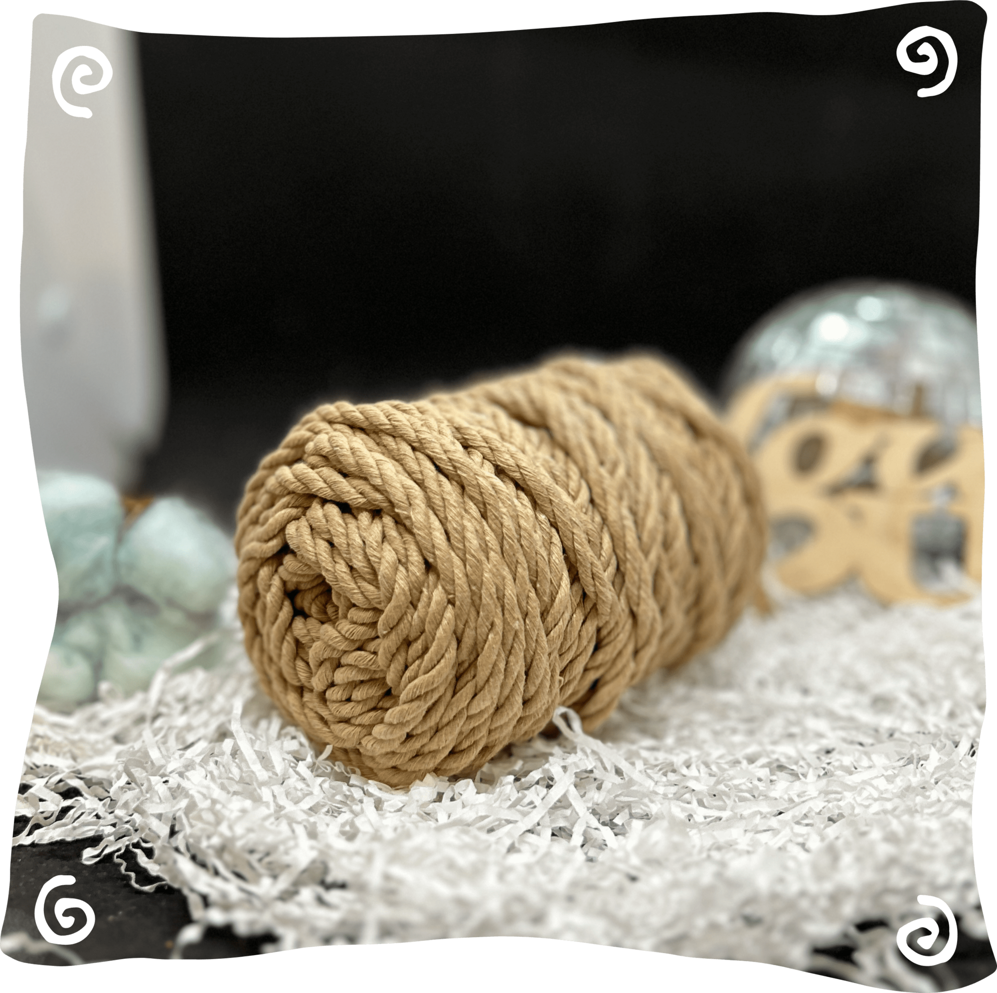 Шнур ХБ крученый 6 мм, 190г, 20м,  638 – светло-бежевый