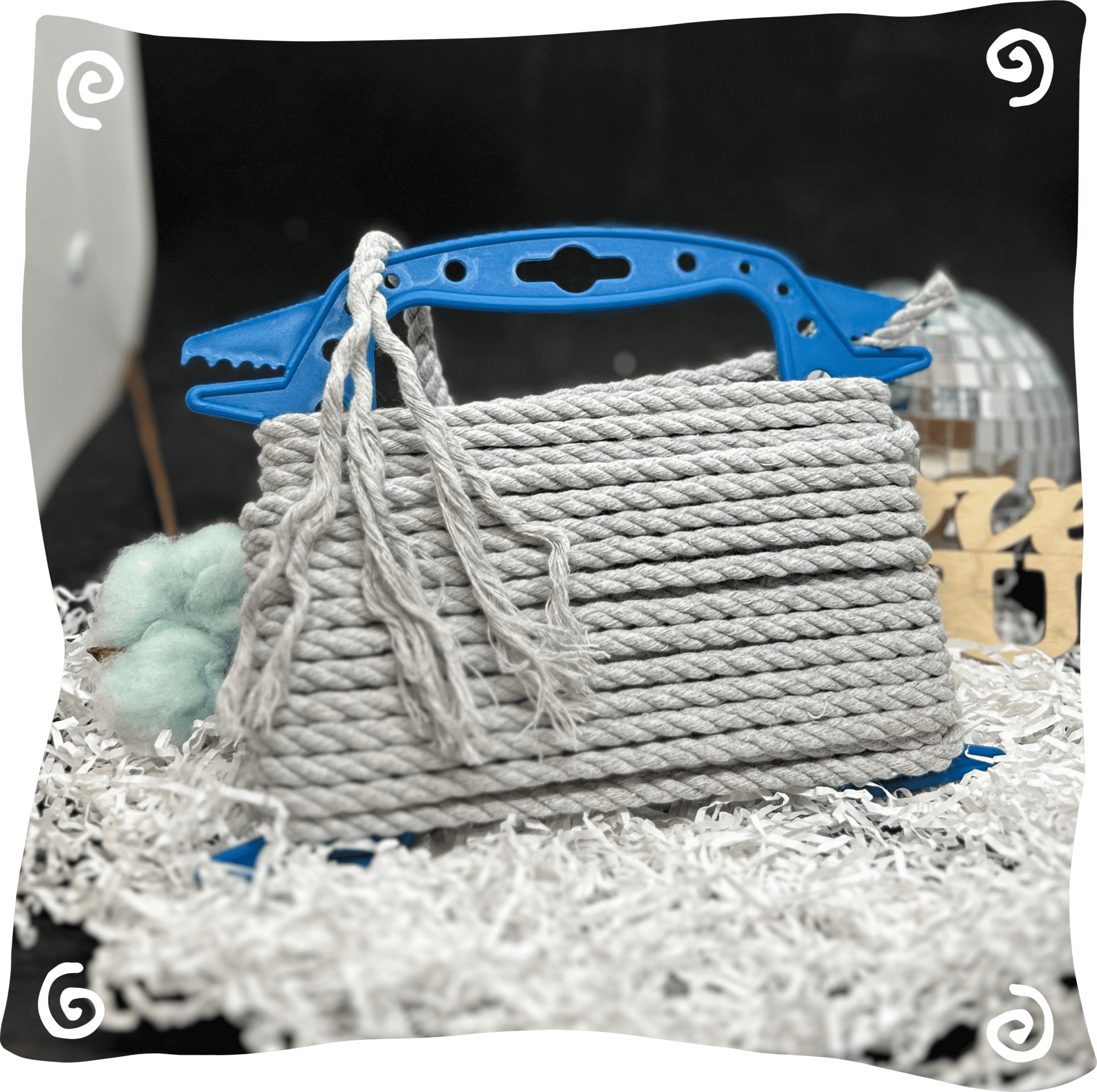 Шнур ХБ крученый 7 мм, 190г, 10м,  707 – светло-серый