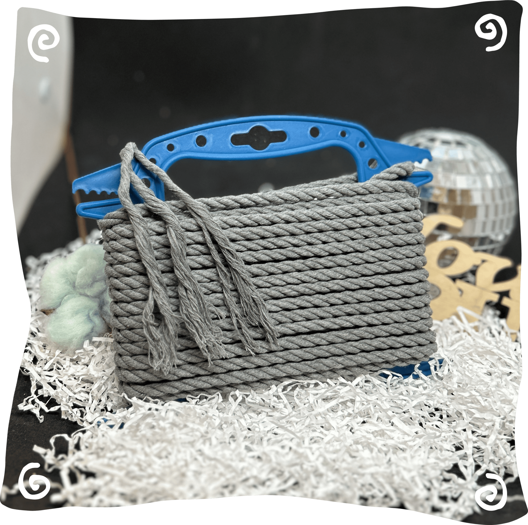 Шнур ХБ крученый 7 мм, 190г, 10м,  708 – серый