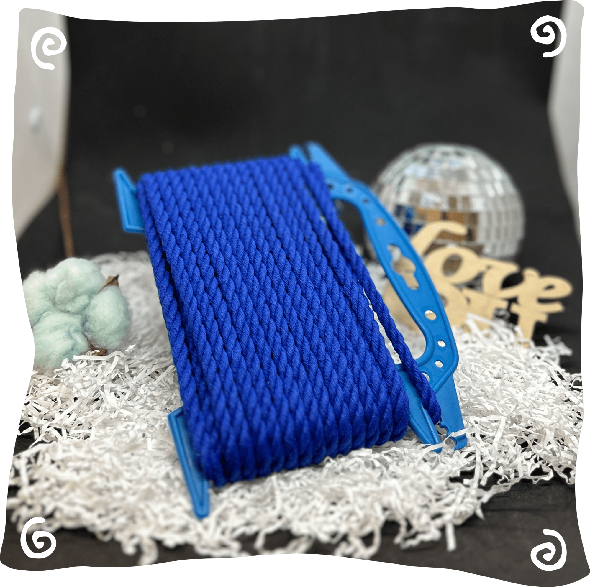 Шнур ХБ крученый 7 мм, 190г, 10м,  716 – василек