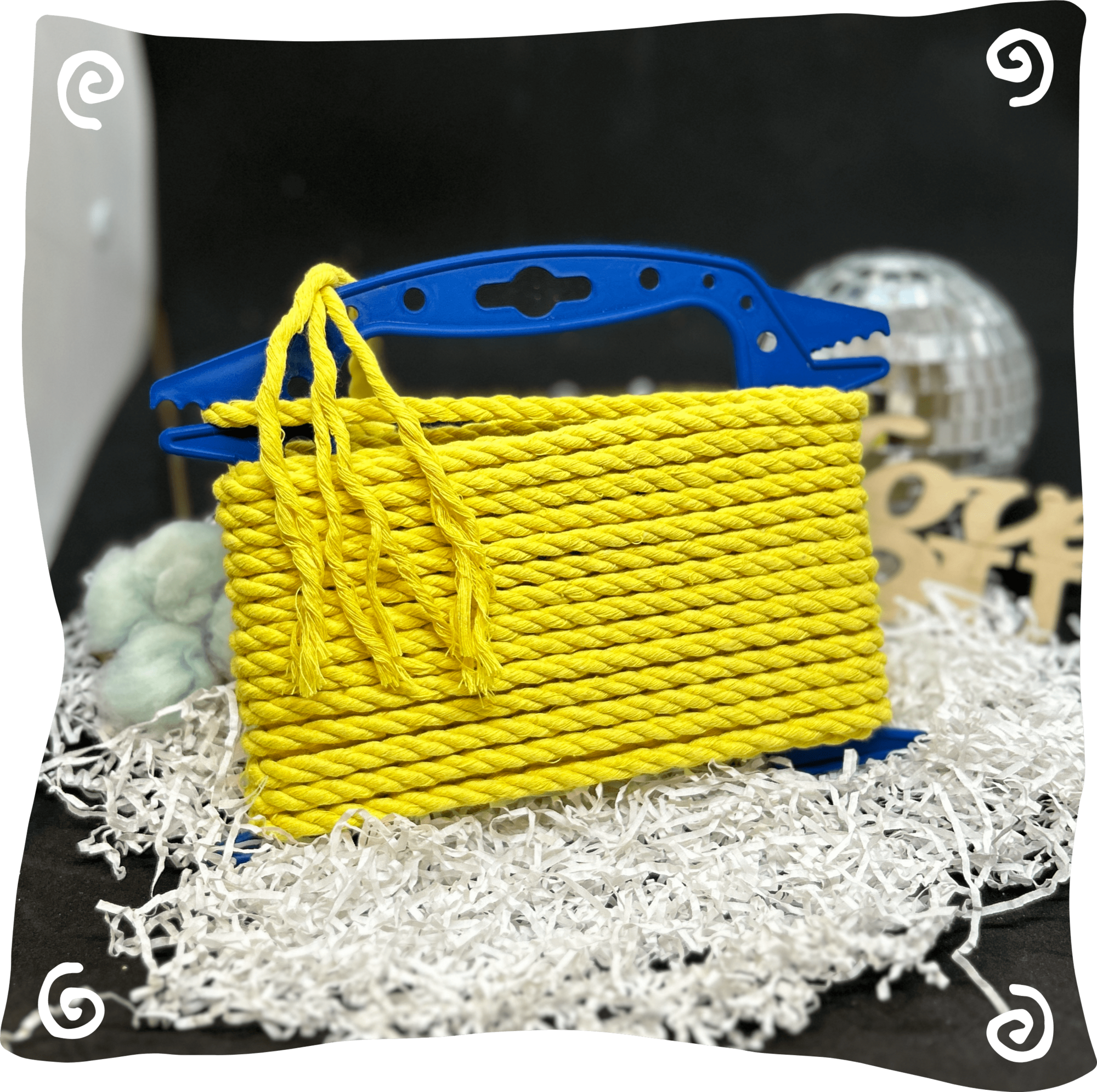 Шнур ХБ крученый 7 мм, 190г, 10м,  723 – желтый