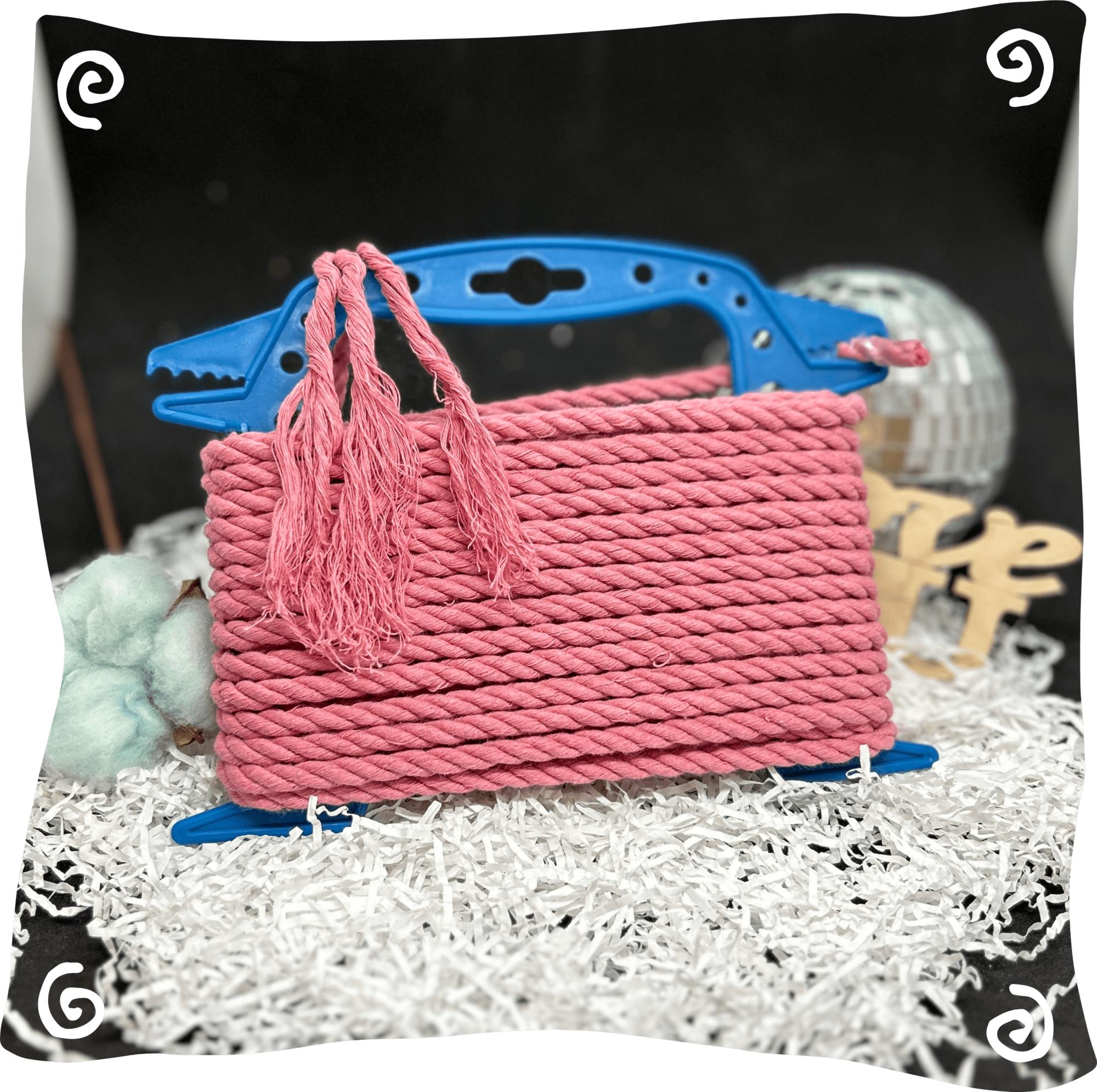 Шнур ХБ крученый 7 мм, 190г, 10м,  724 – персик