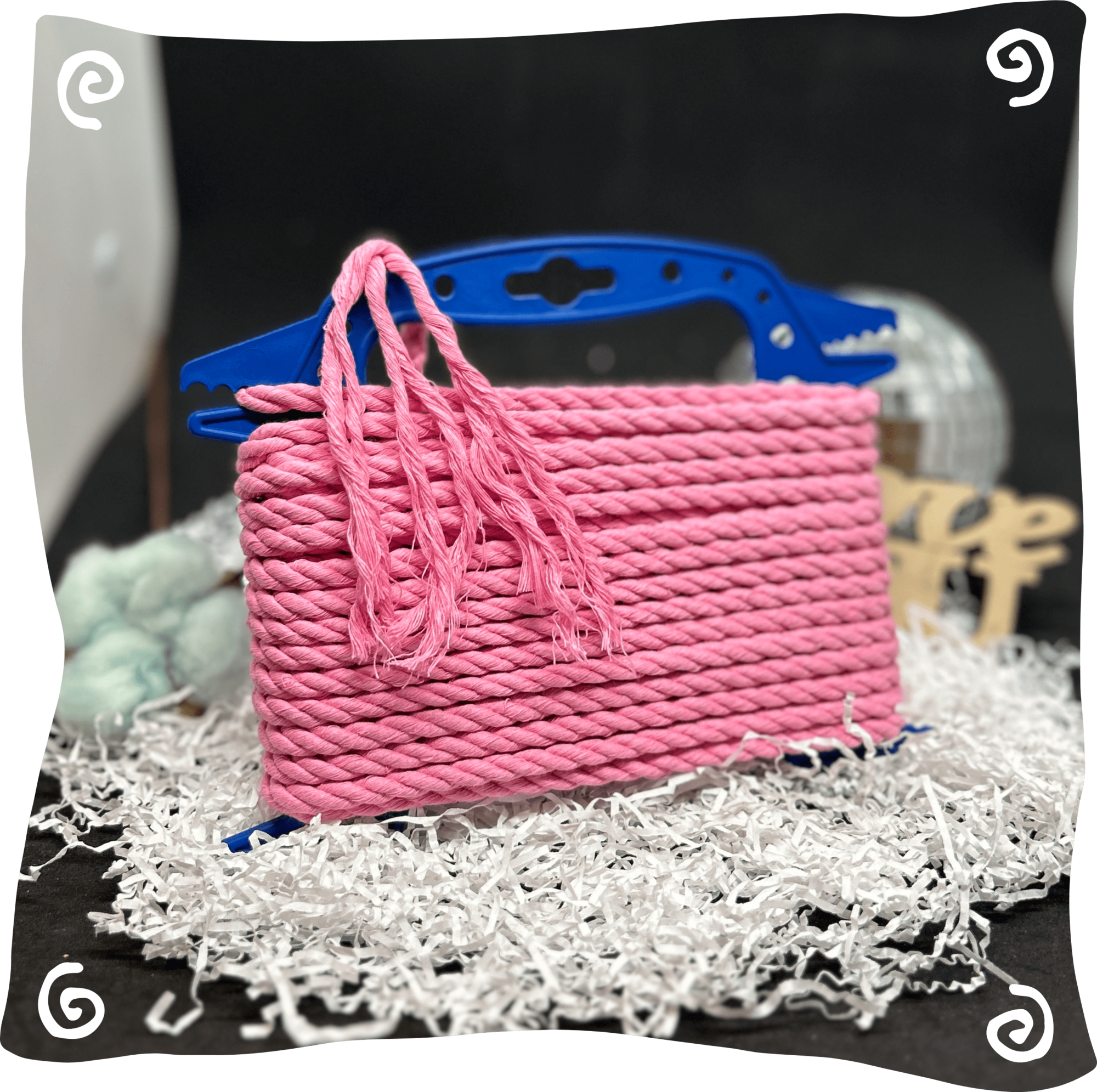 Шнур ХБ крученый 7 мм, 190г, 10м,  729 – розовый