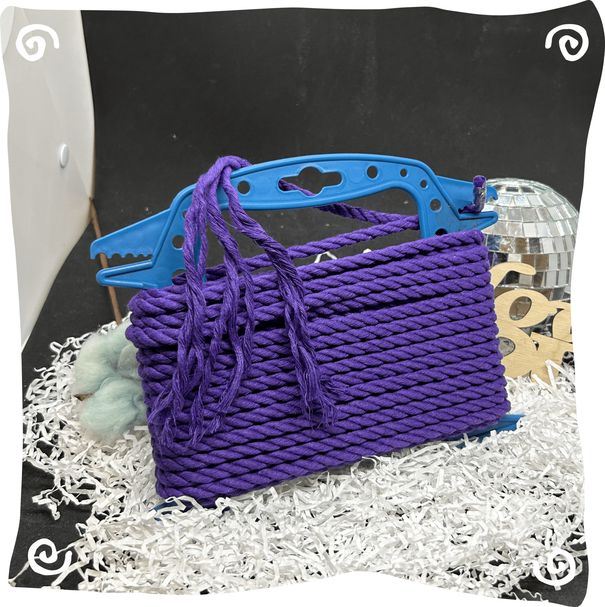 Шнур ХБ крученый 7 мм, 190г, 10м,  734 – фиолетовый