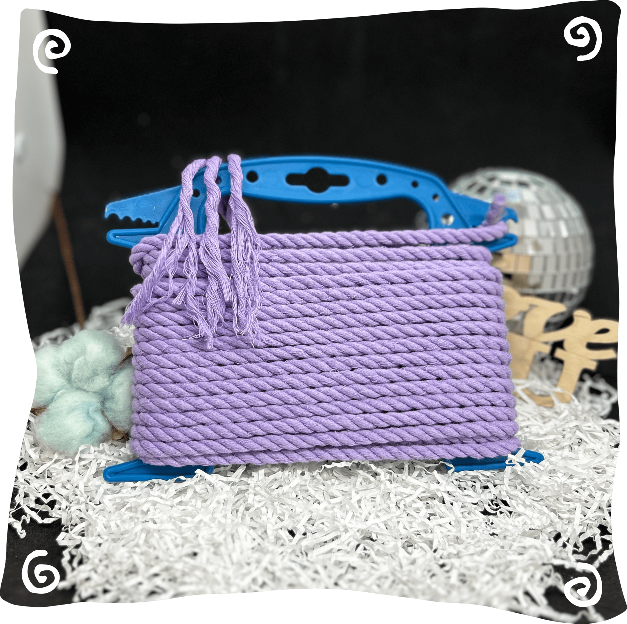 Шнур ХБ крученый 7 мм, 190г, 10м,  735 – сиреневый