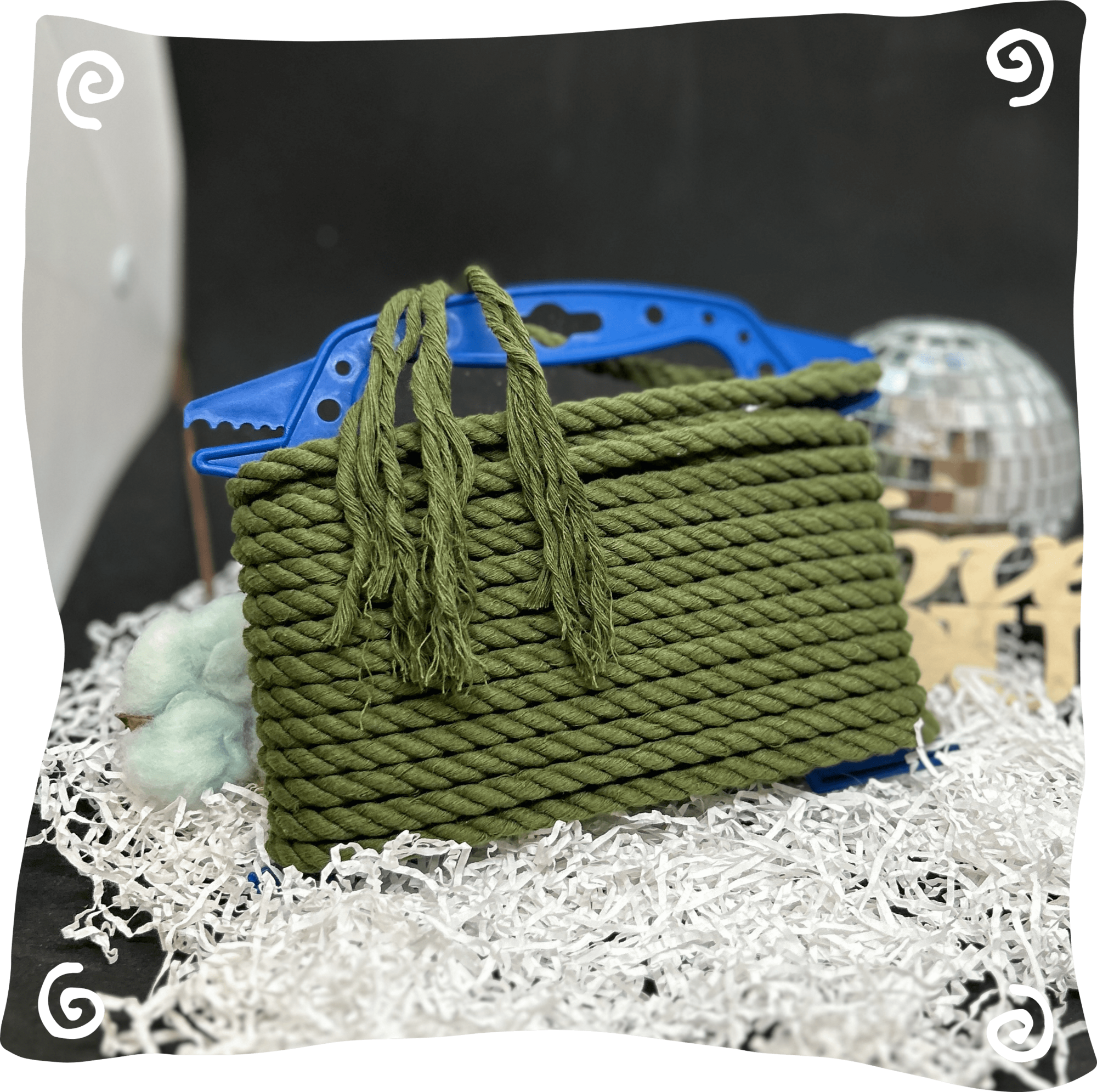 Шнур ХБ крученый 7 мм, 190г, 10м,  737 – олива