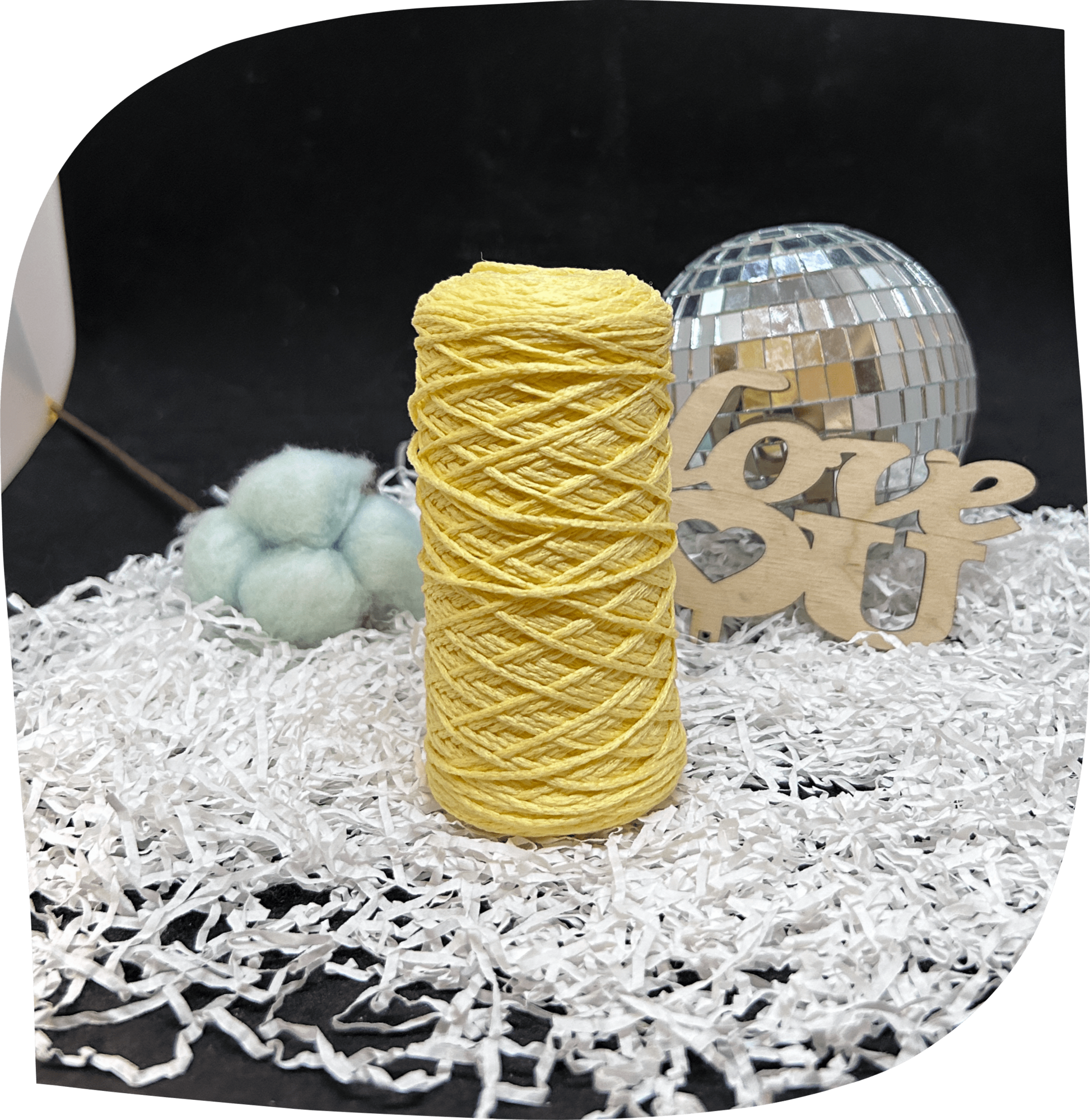 Шнур ПЭ вязаный 1 мм, 75г, 200м,  1006 – светло-желтый