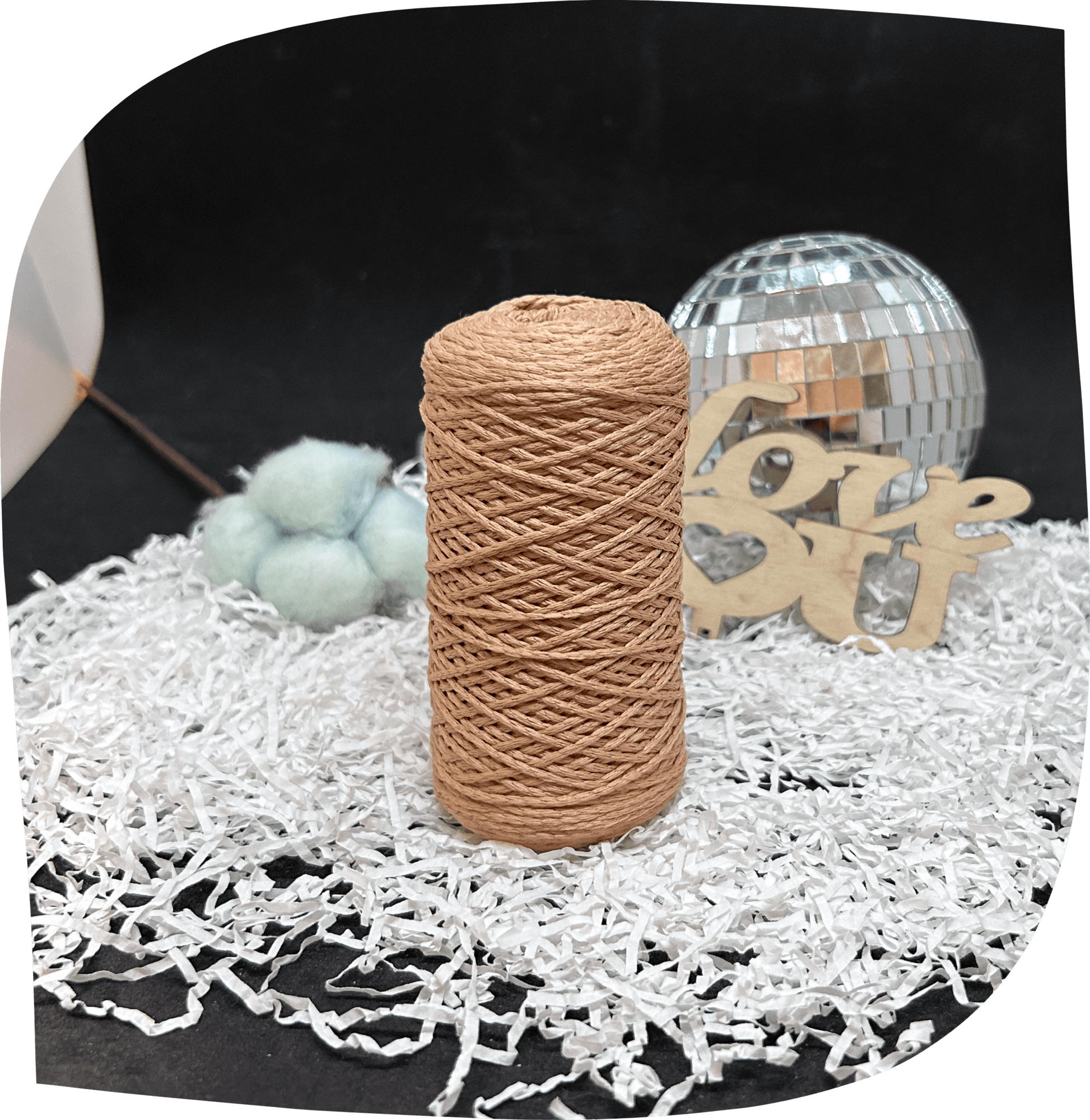 Шнур ПЭ вязаный 1 мм, 75г, 200м,  1005 – розово-бежевый