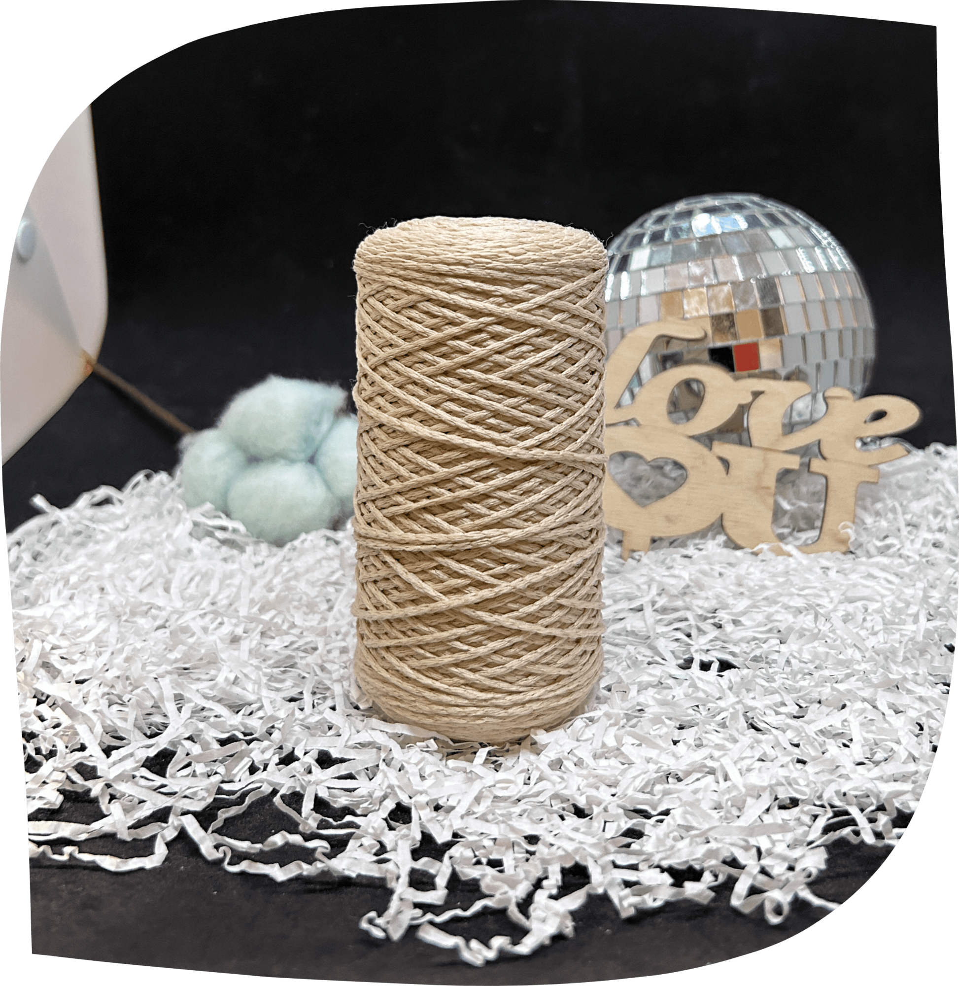 Шнур ПЭ вязаный 1 мм, 75г, 200м,  1003 – светло-бежевый