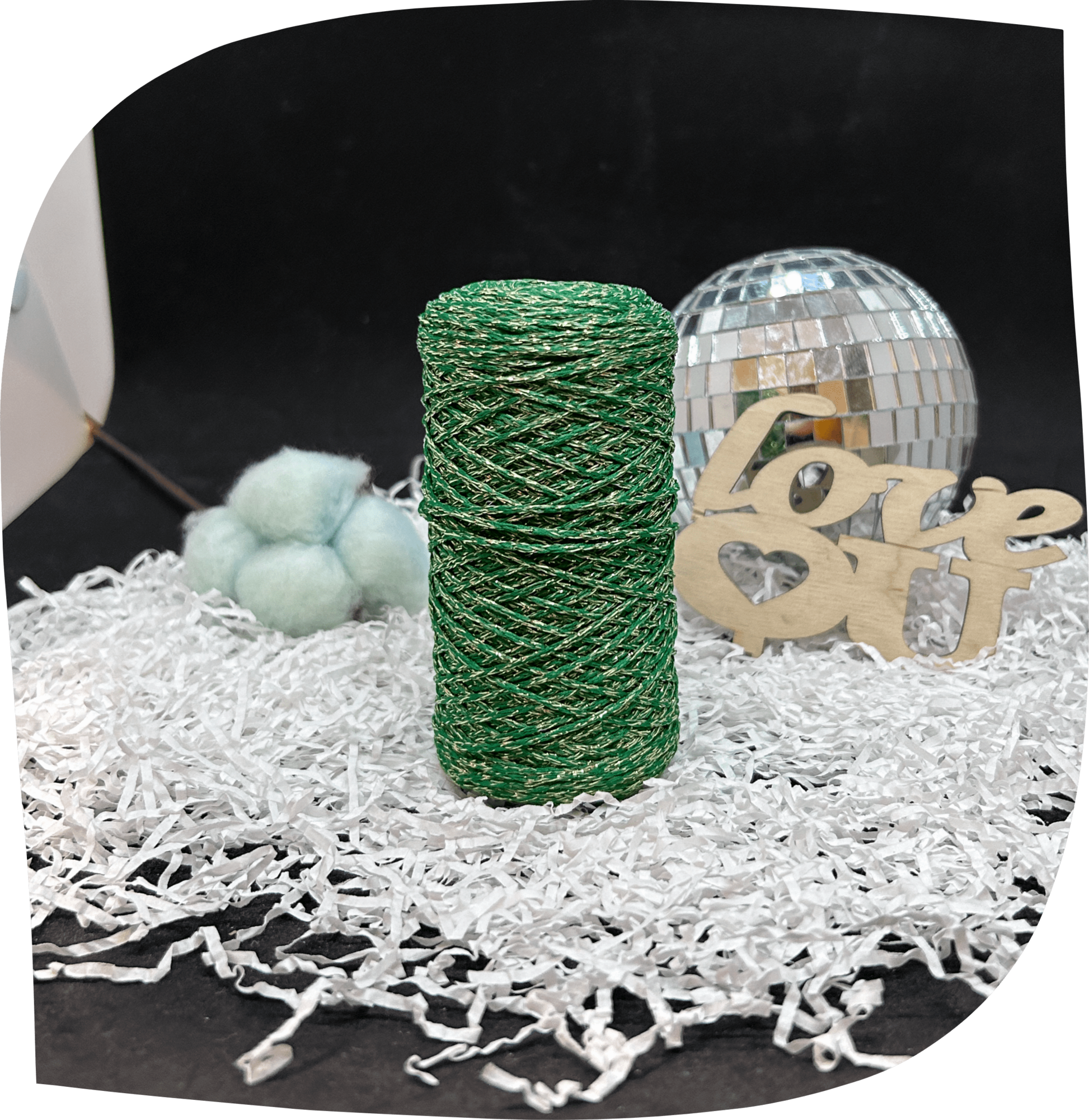 Шнур ПЭ вязаный 1 мм, 90г, 200м,  1105 – зеленый+золото