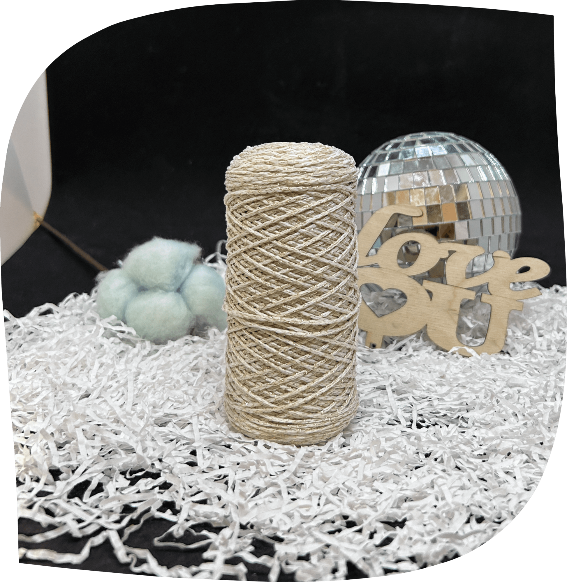 Шнур ПЭ вязаный 1 мм, 90г, 200м,  1101 – белый+золото